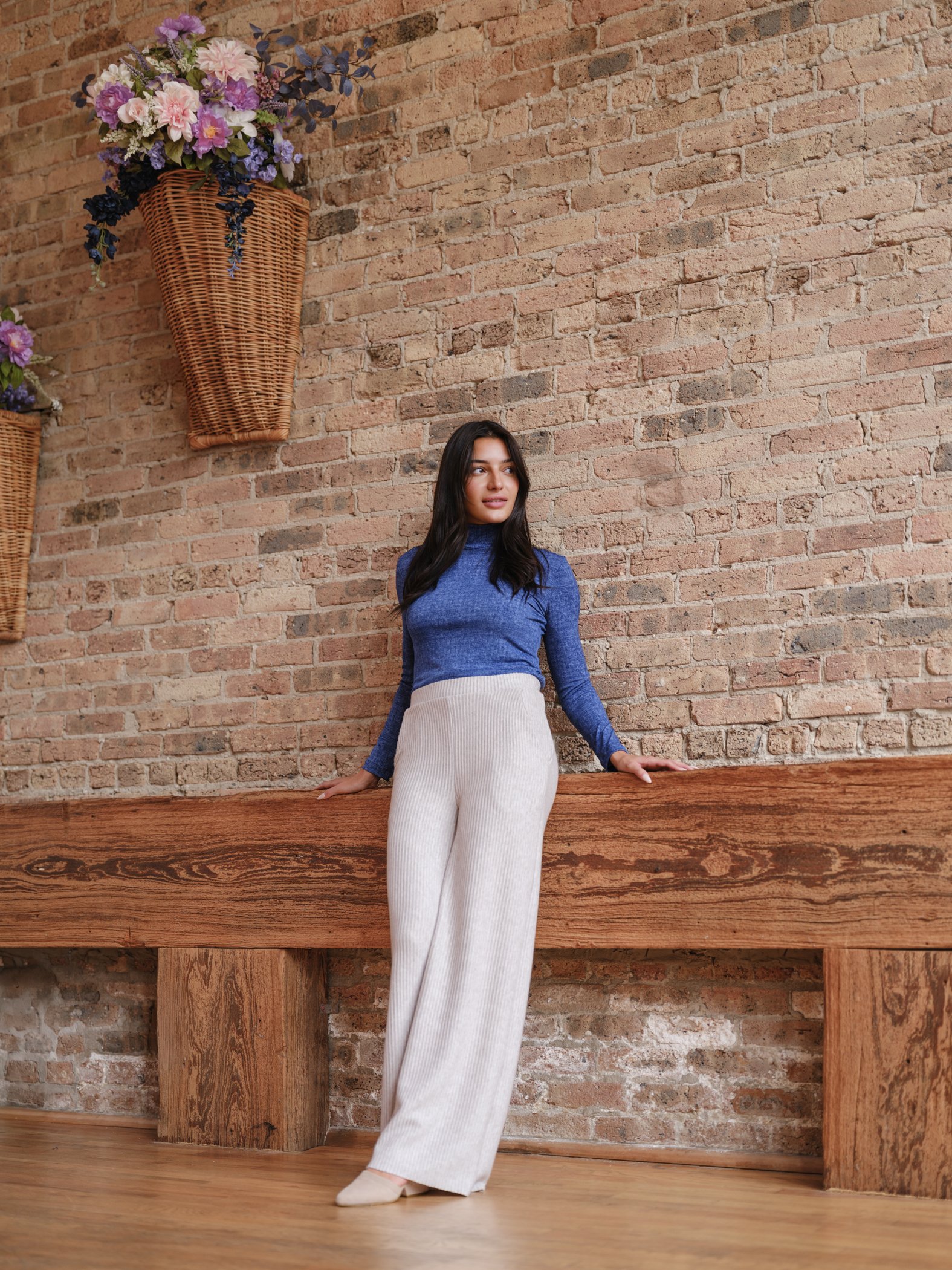 denim mockneck via sophiareyes.com