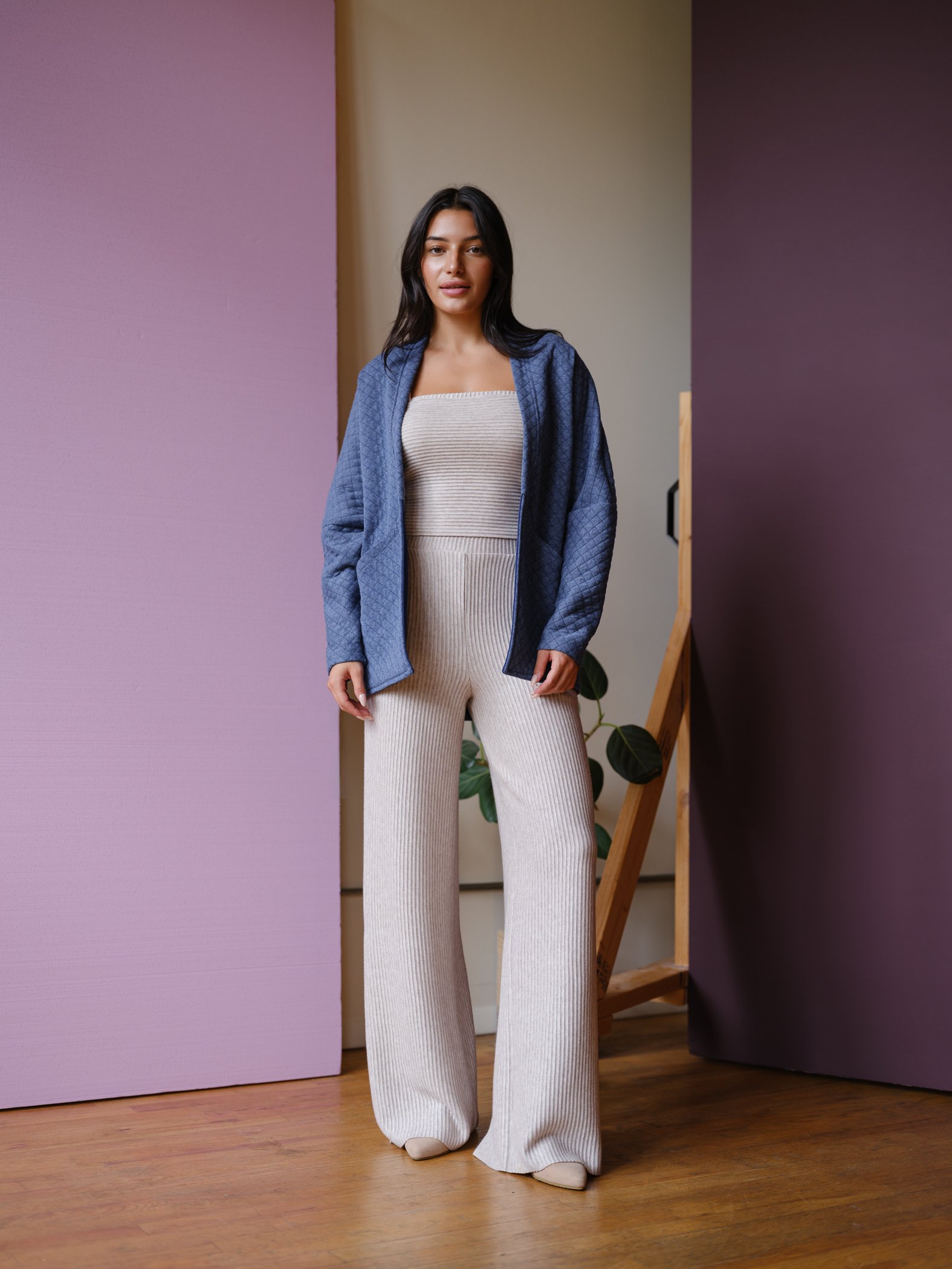 Sophia Reyes Sweater Pants in Oat