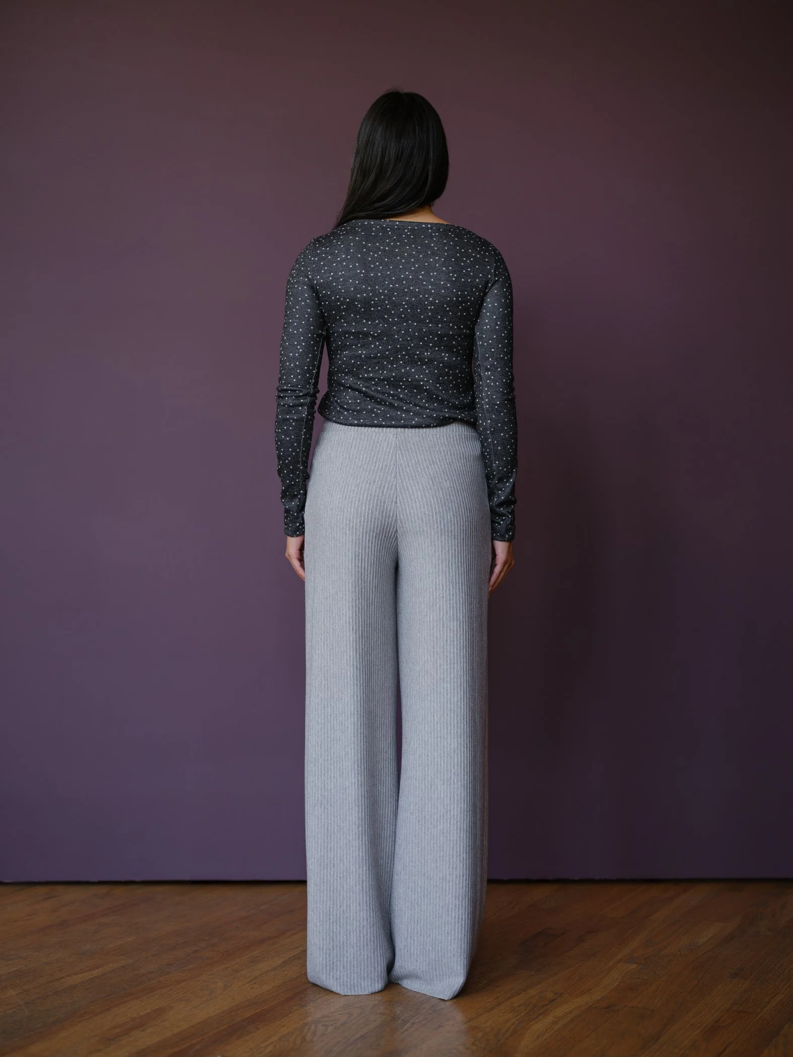 grey sweater pants by Sophia Reyes