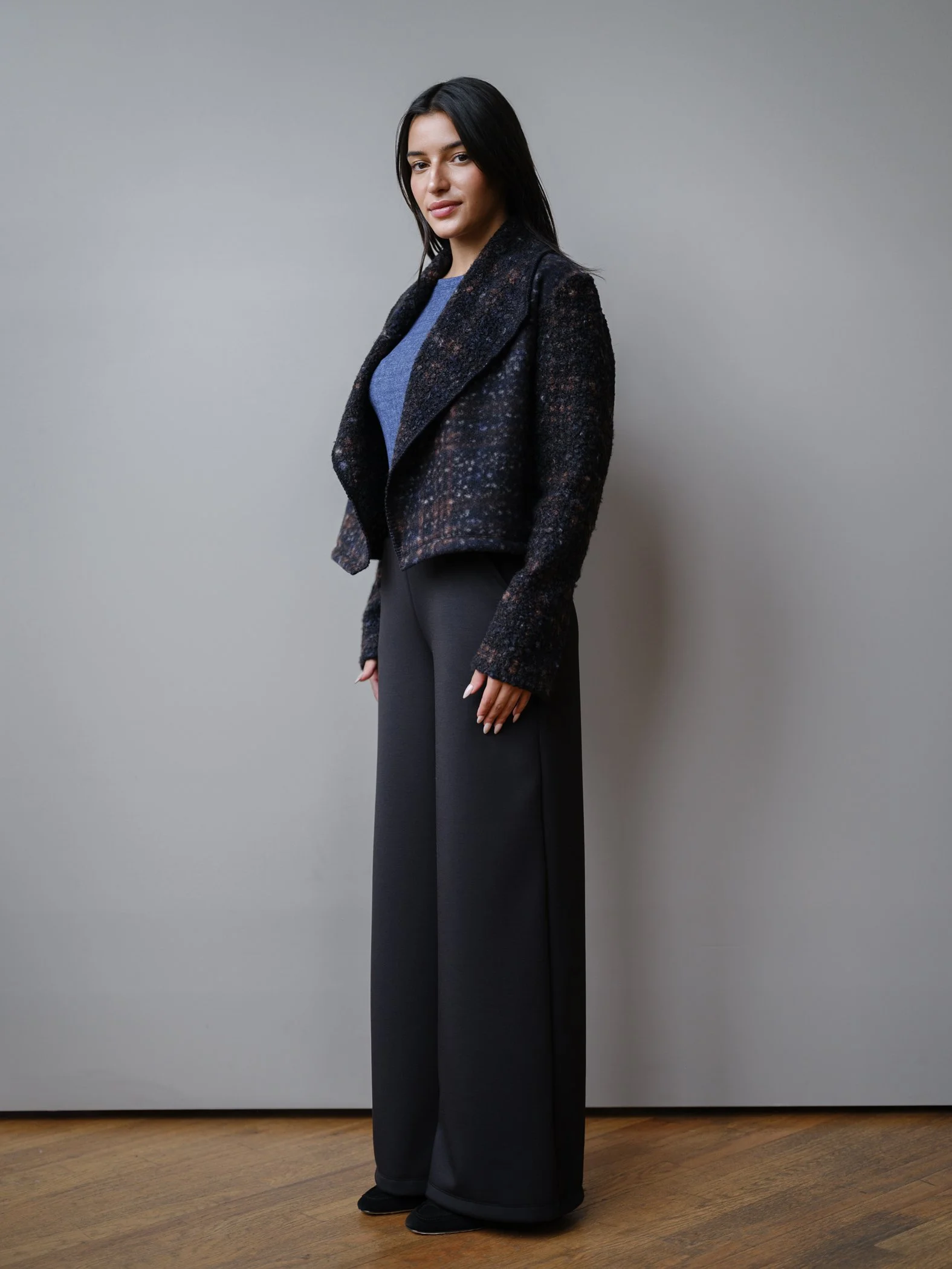 wide leg black pants by Sophia Reyes