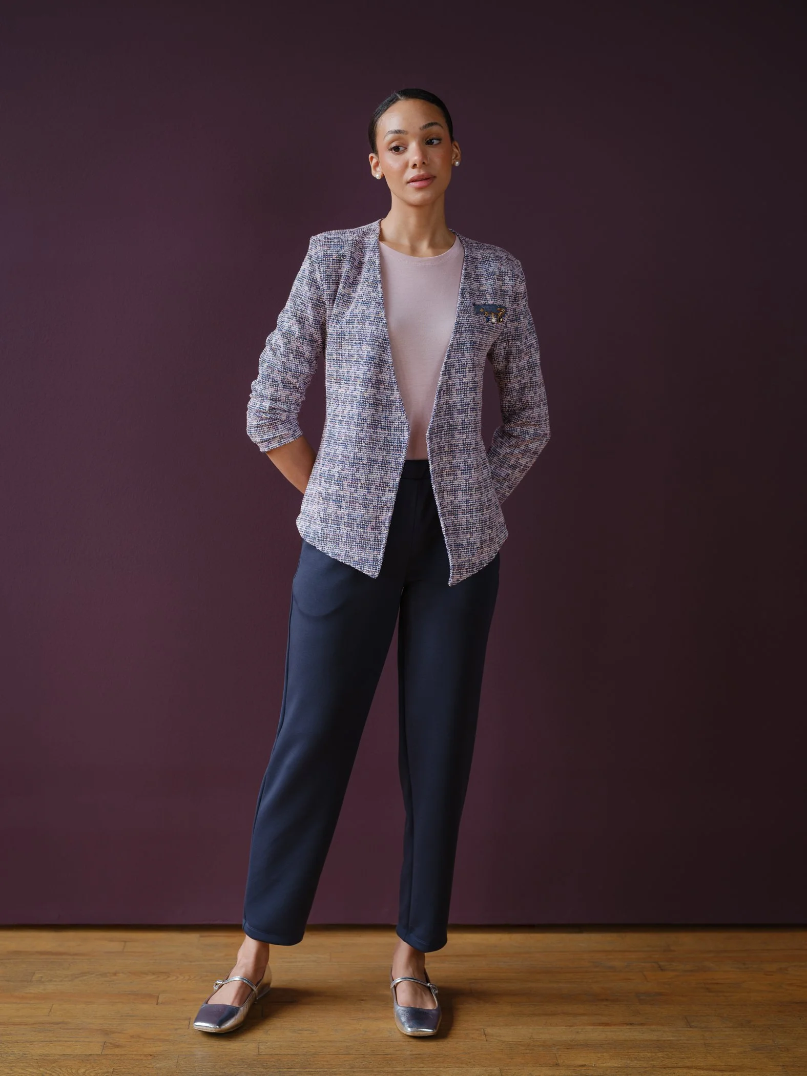 Knit Blazer by Sophia Reyes