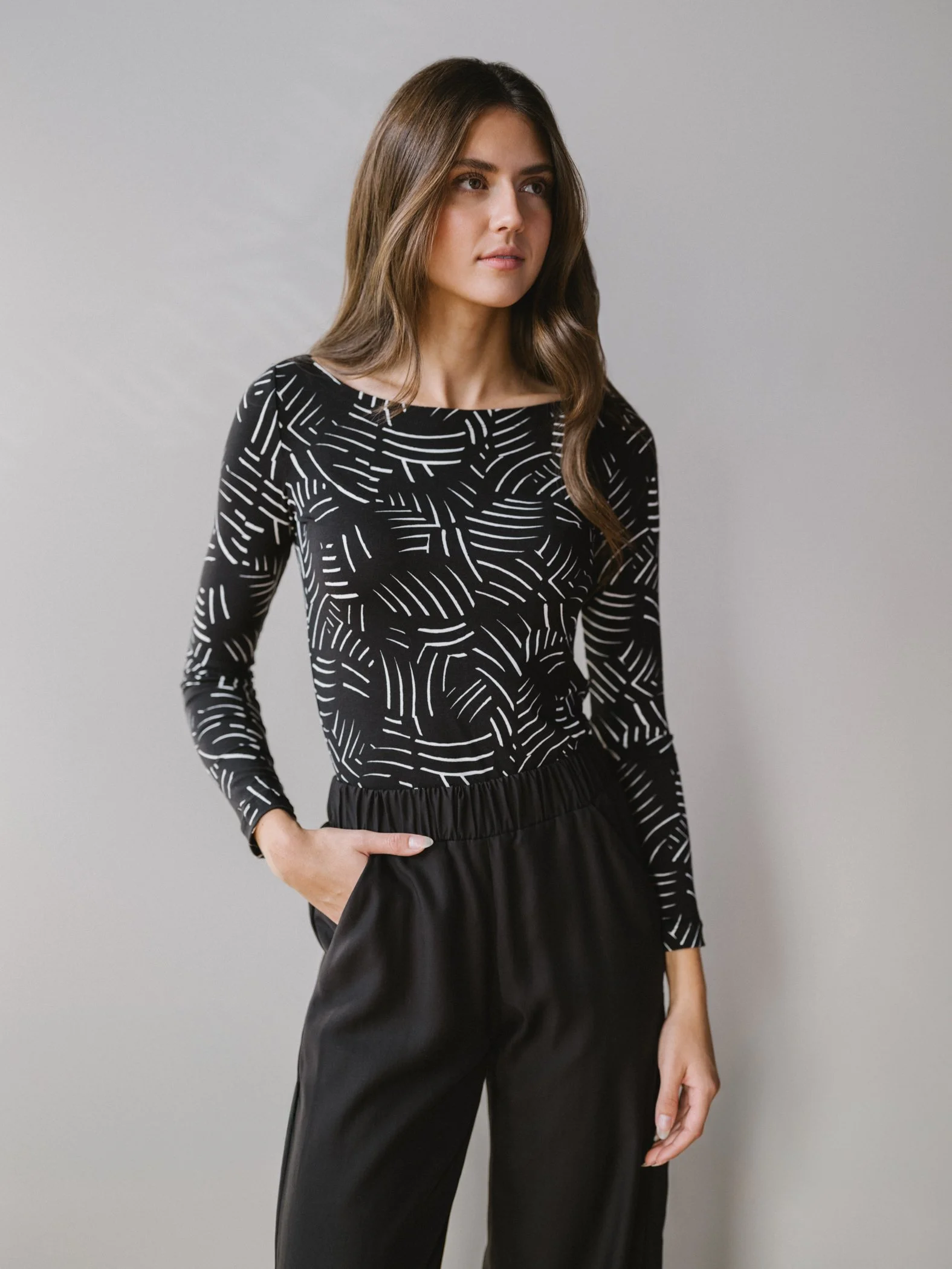 boatneck top by Sophia Reyes