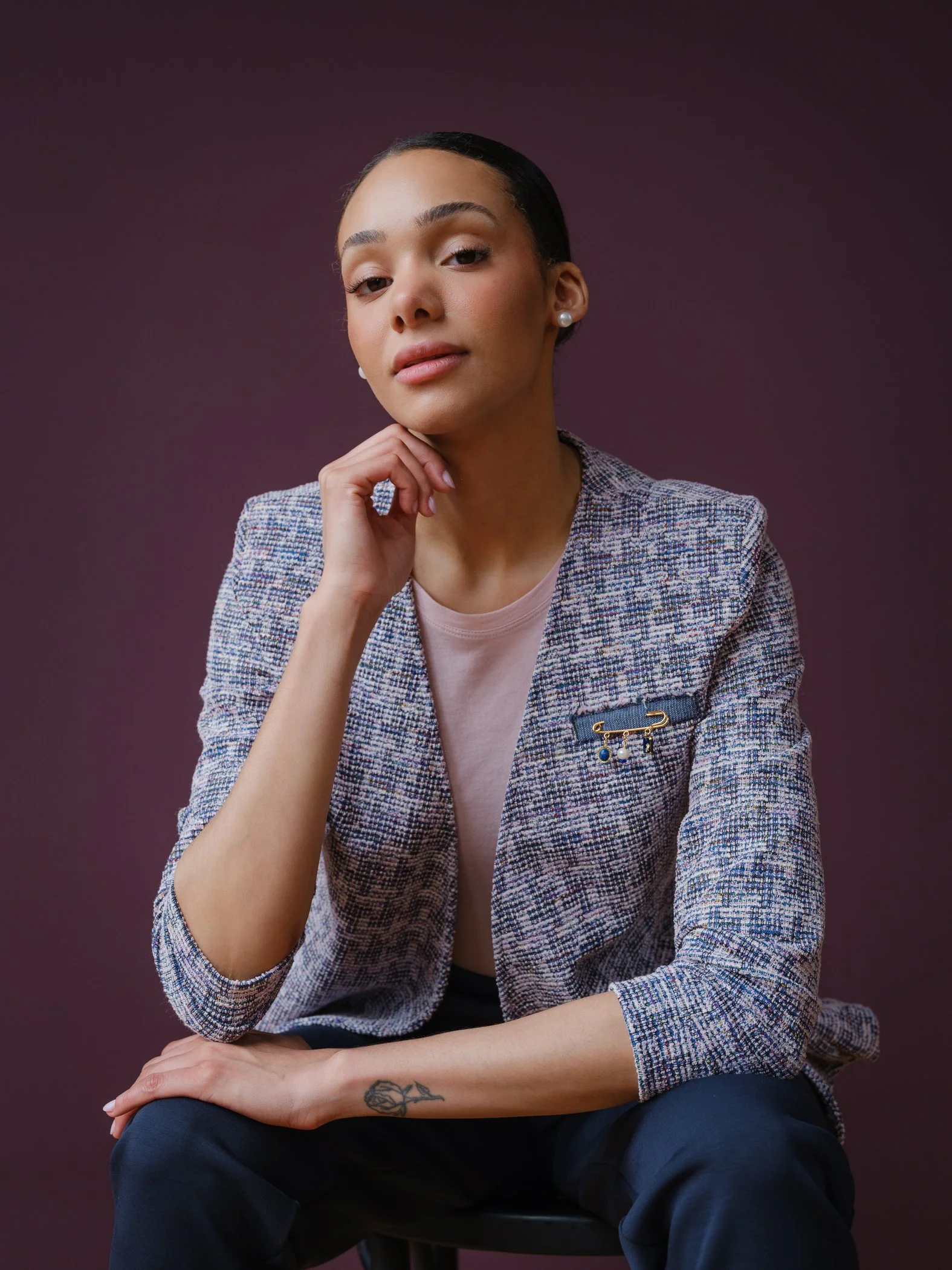 Knit Blazer by Sophia Reyes