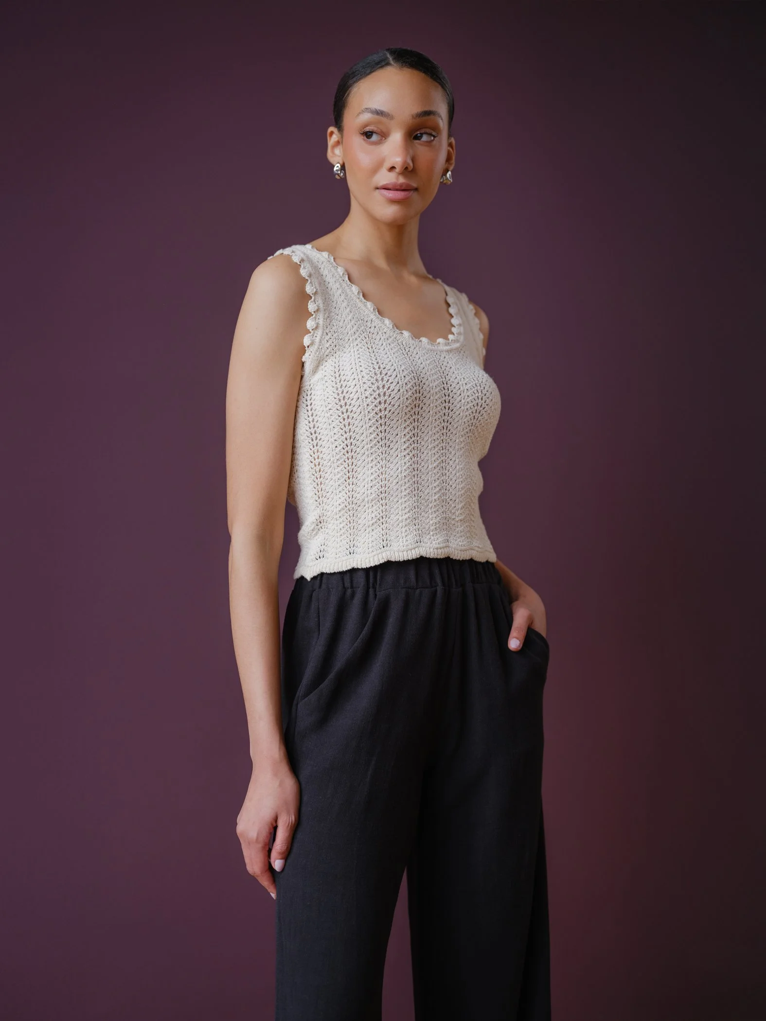 Sophia Reyes Scallop Top