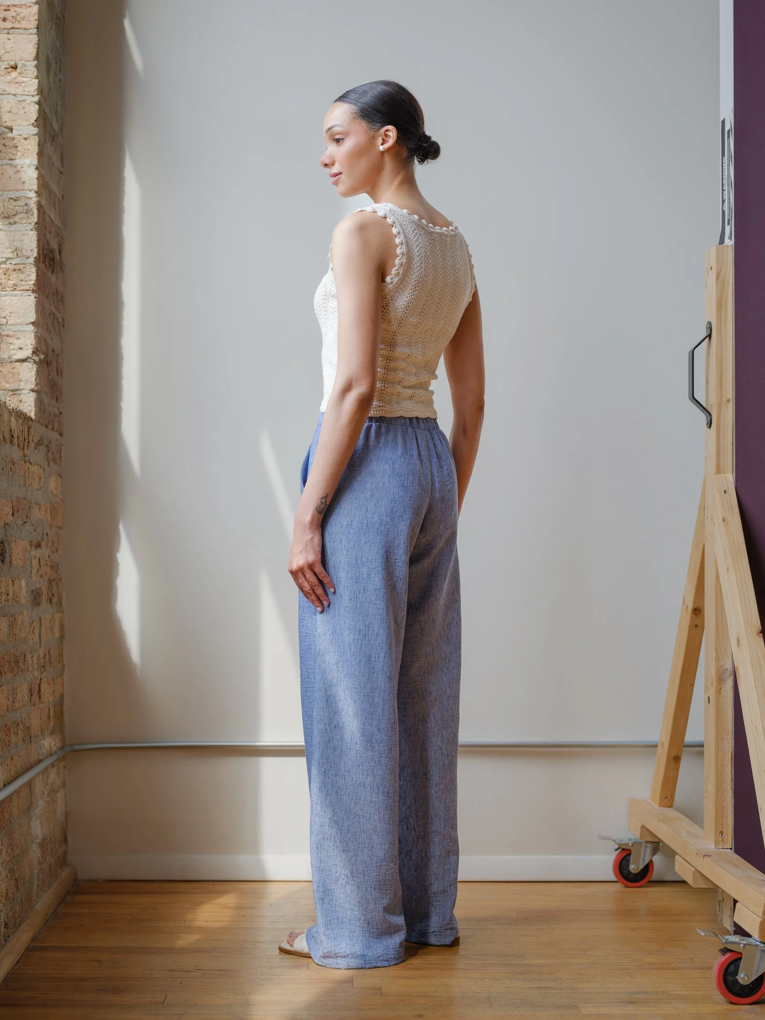 chambray Luzon Pants by Sophia Reyes