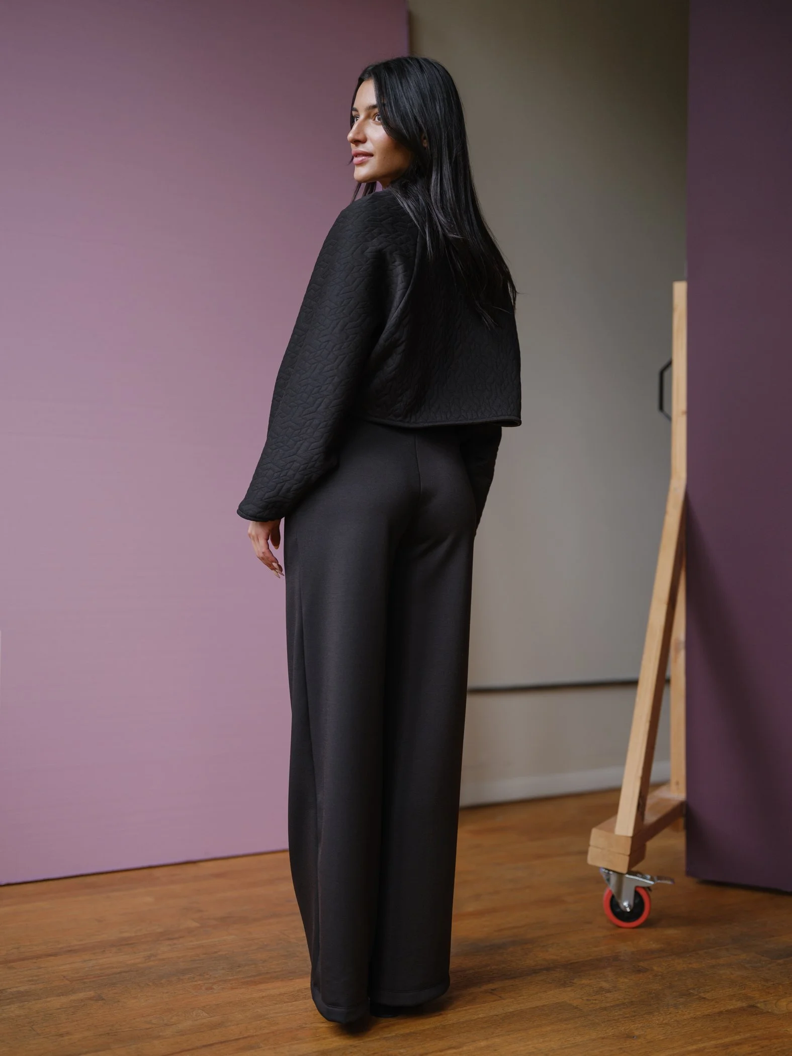 wide leg black pants by Sophia Reyes