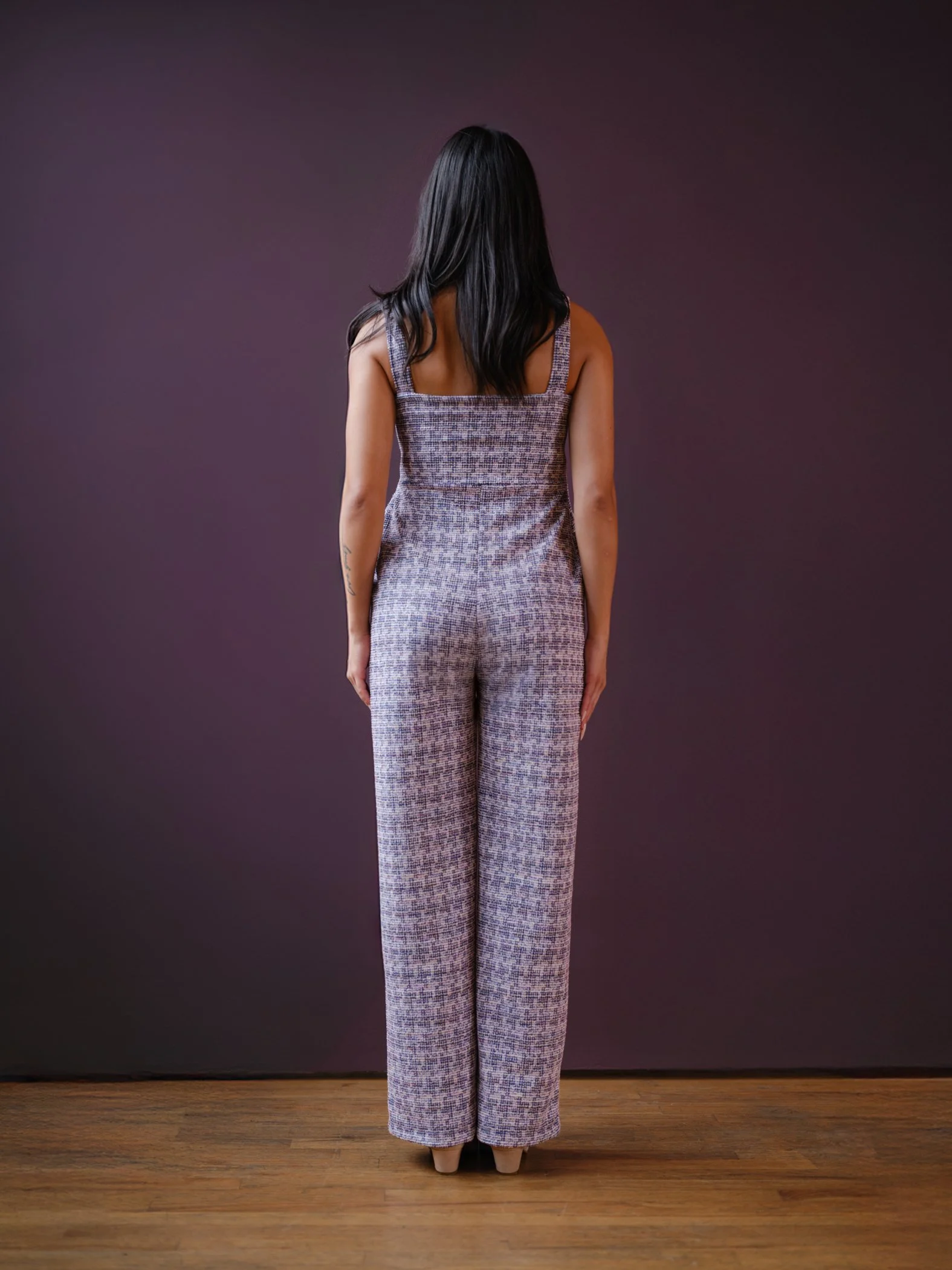 giada jumpsuit tweed knit by designer Sophia Reyes