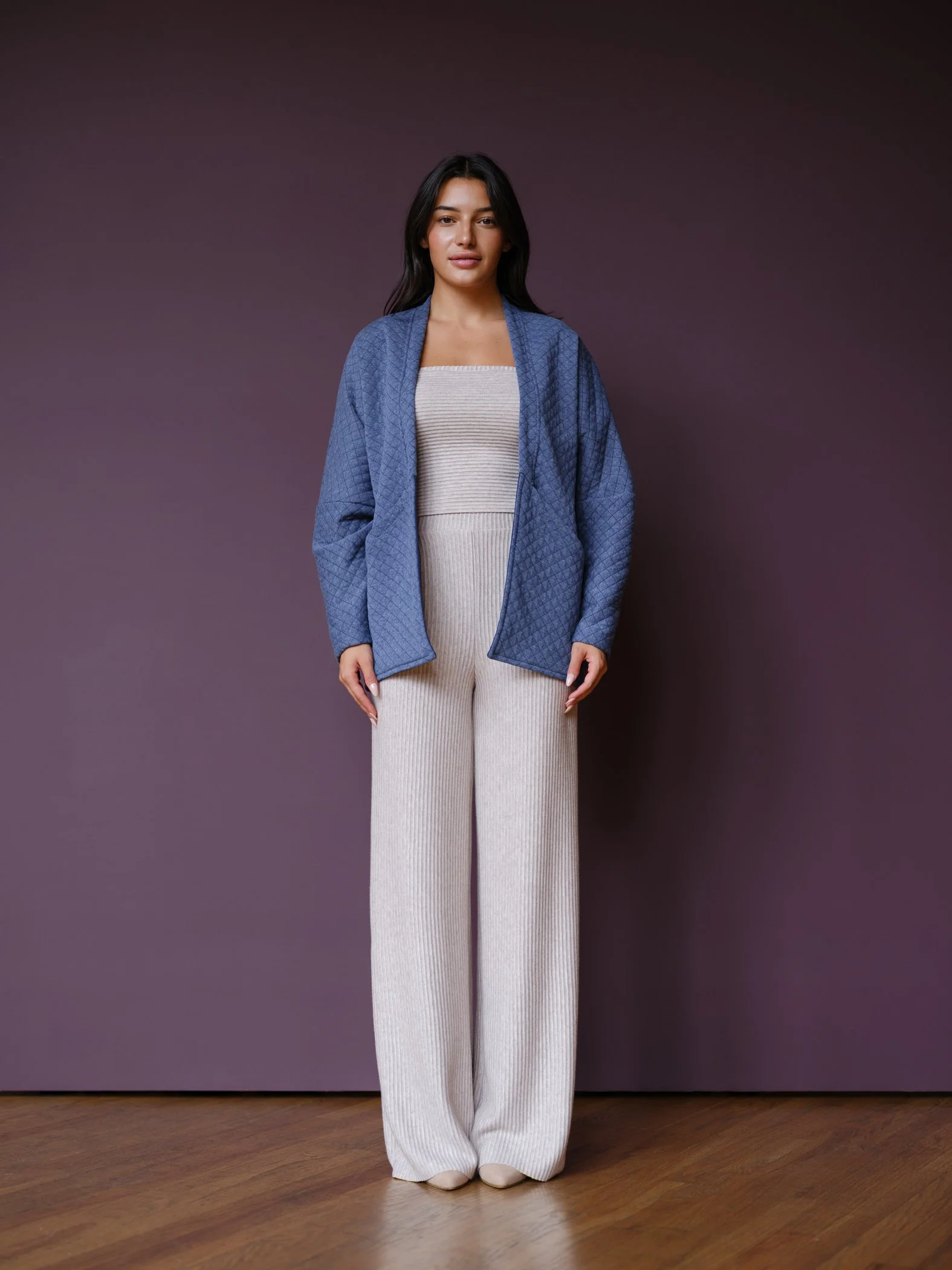 Louie Quilted Cardigan by Sophia Reyes Made in USA