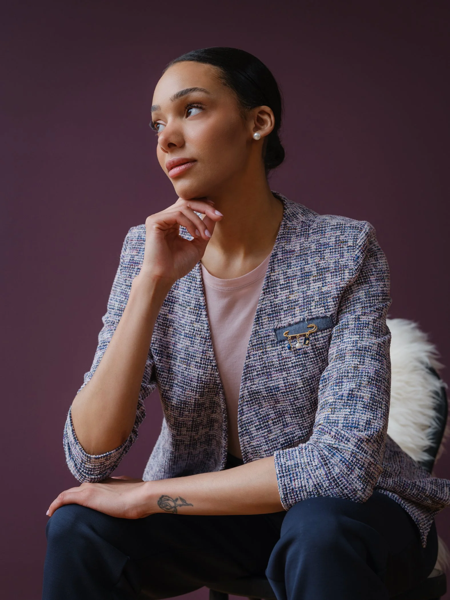 Knit Blazer by Sophia Reyes