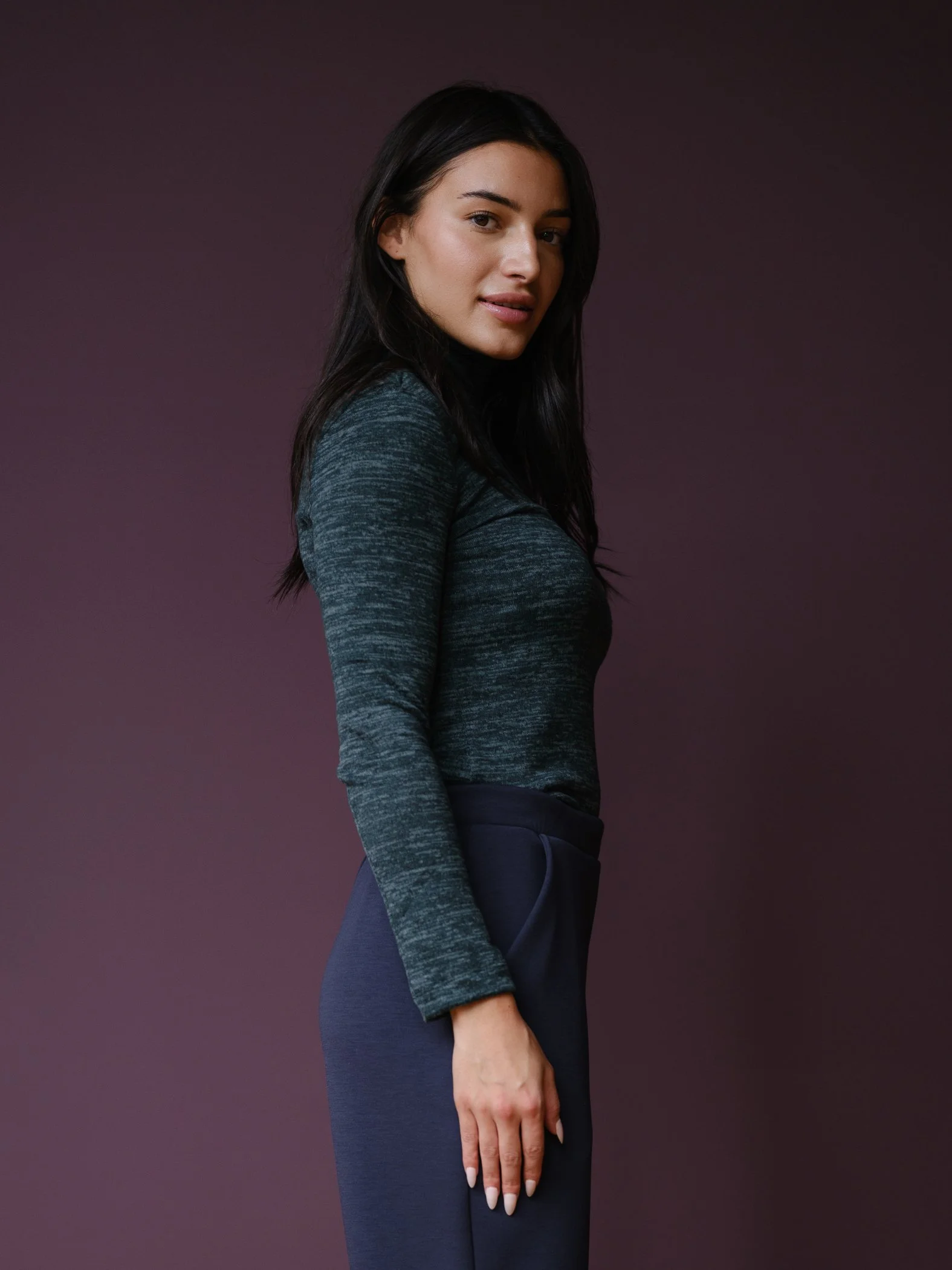 evergreen mockneck by Sophia Reyes