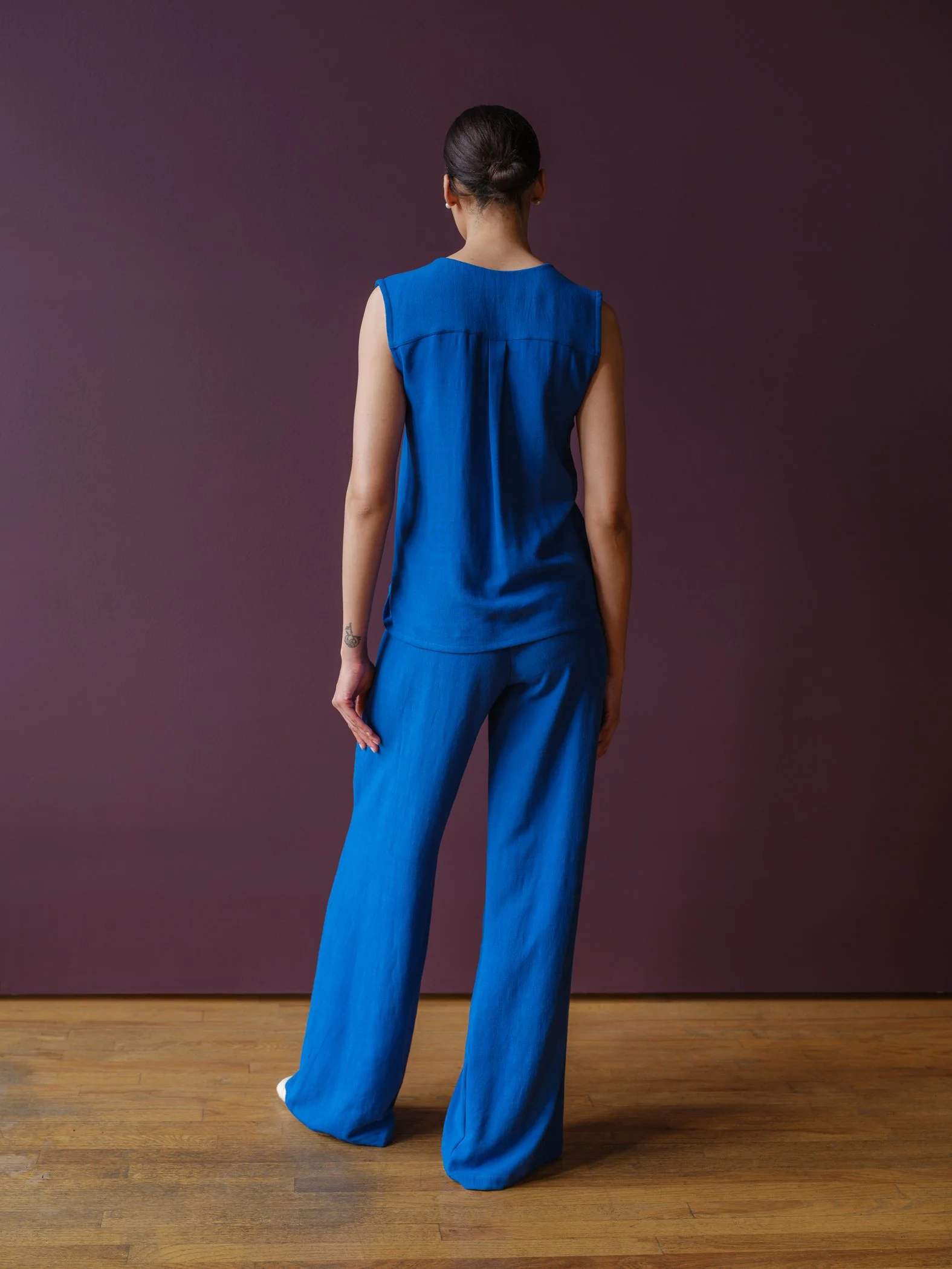 Makai top in cobalt by Sophia Reyes