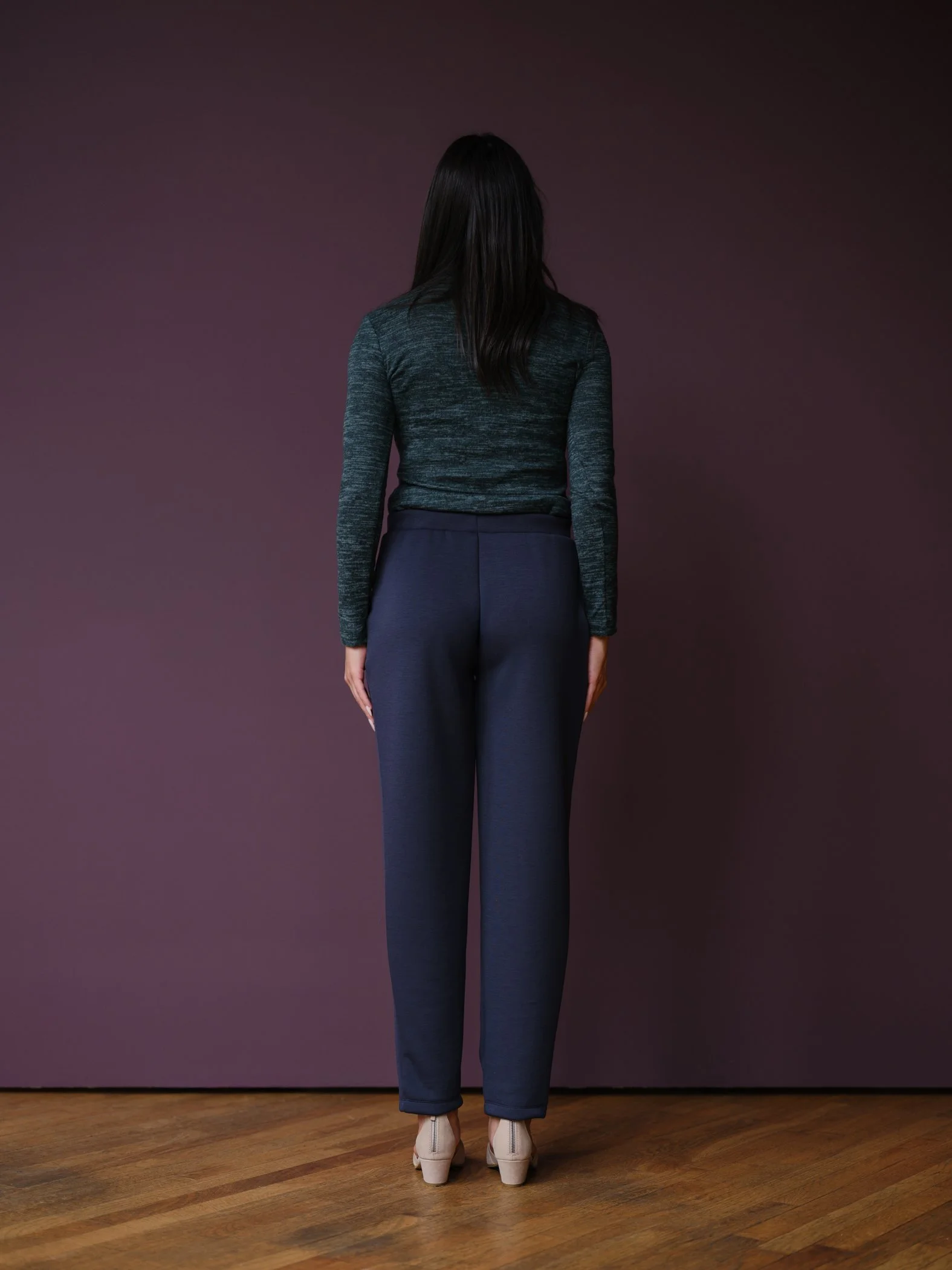 navy tulip jogger pants by Sophia Reyes