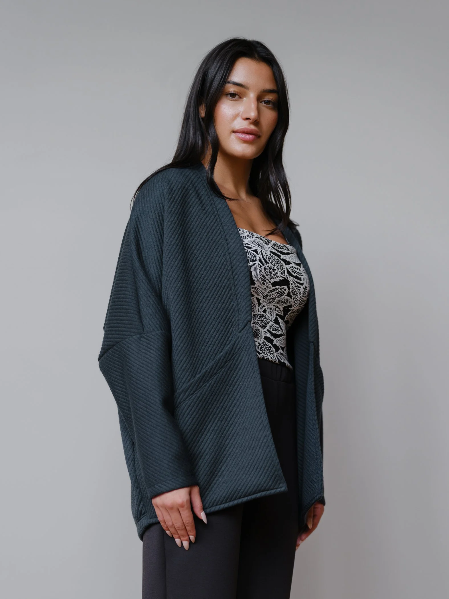 Louie Quilted Cardi by Sophia Reyes