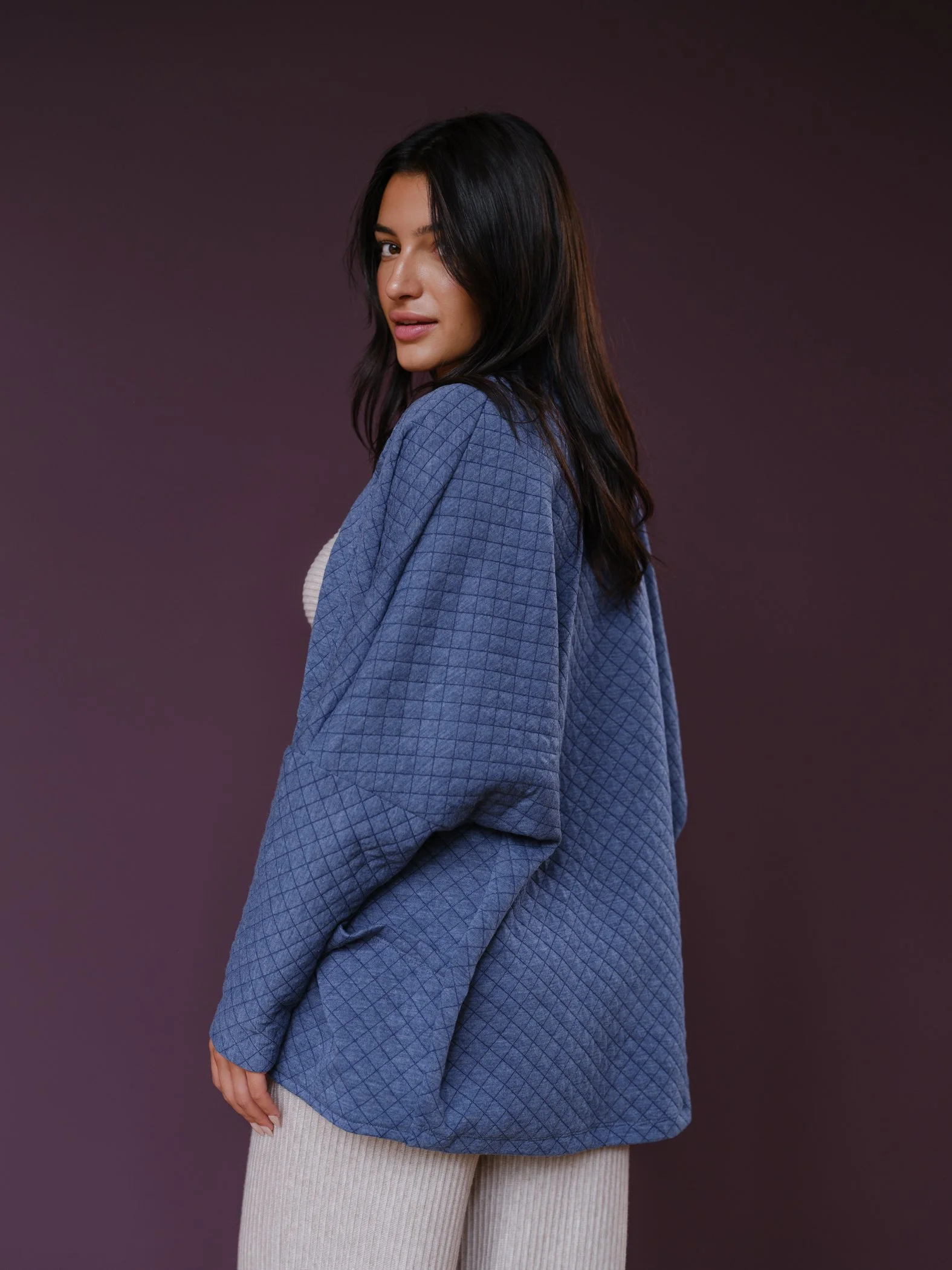 Louie Quilted Cardigan by Sophia Reyes Made in USA