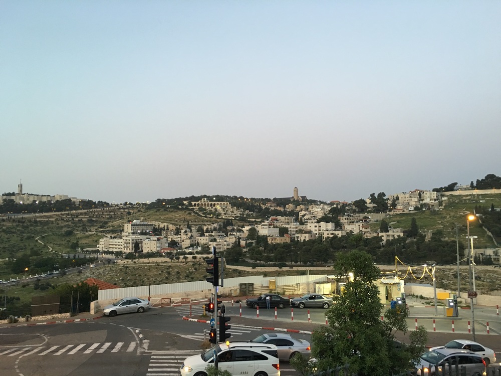  The view looking back at BYU Jerusalem from the outskirts of old Jerusalem 