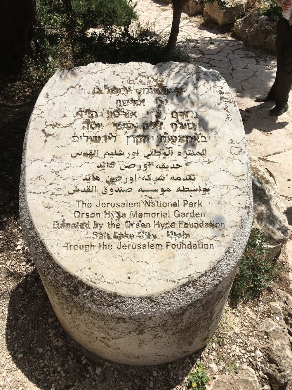  From the Orson Hyde Memorial Garden by BYU Jerusalem 
