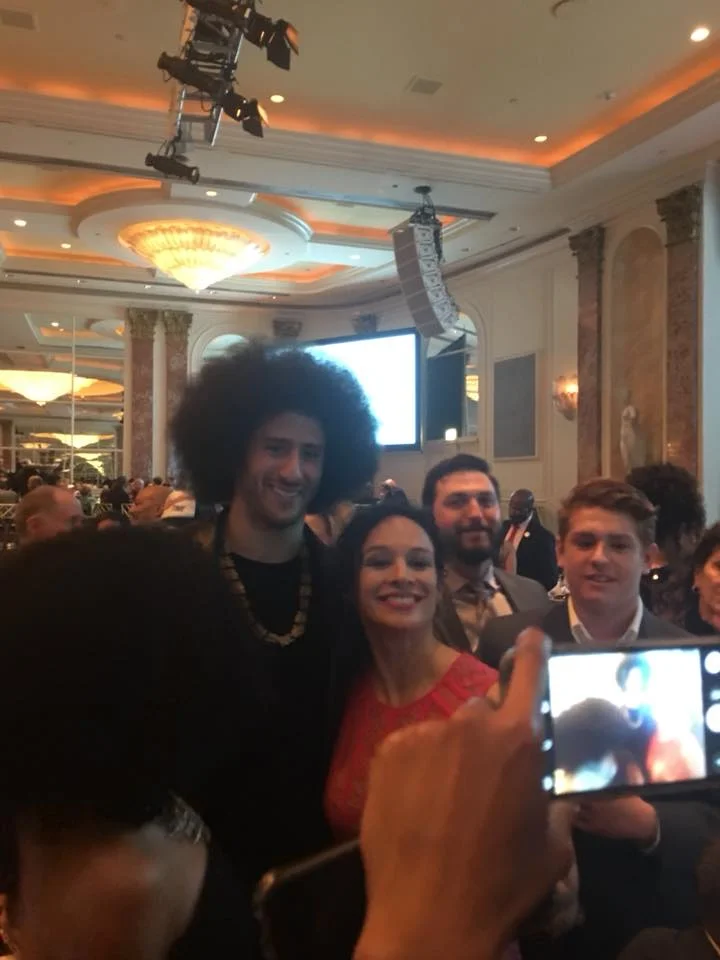 With Colin Kaepernick at the ACLU SoCal awards dinner 2017