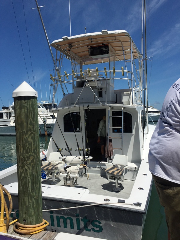 Our charter boat! The Outer Limits! Such a great Captain and deck-hand!