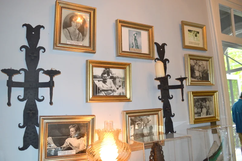 The "Hemingway's Wives" wall in the dining room. That's not actually the name for it but that is basically what it is! Pictures of all 4 wives!