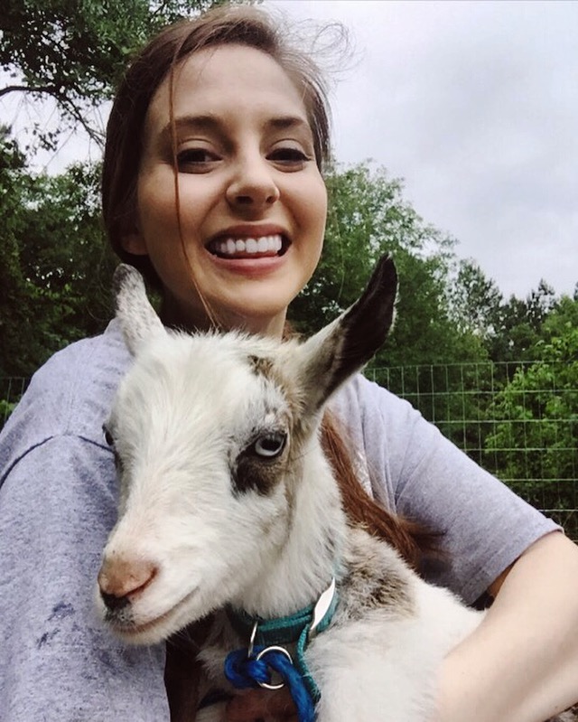 Selfie from the day I got Prince. I sent this pic to my sister to tell her I had gotten a baby goat ands thought I was kidding because I already had 2. Totes wasn't a joke and my family is obsessed with him! I mean, look at that face!