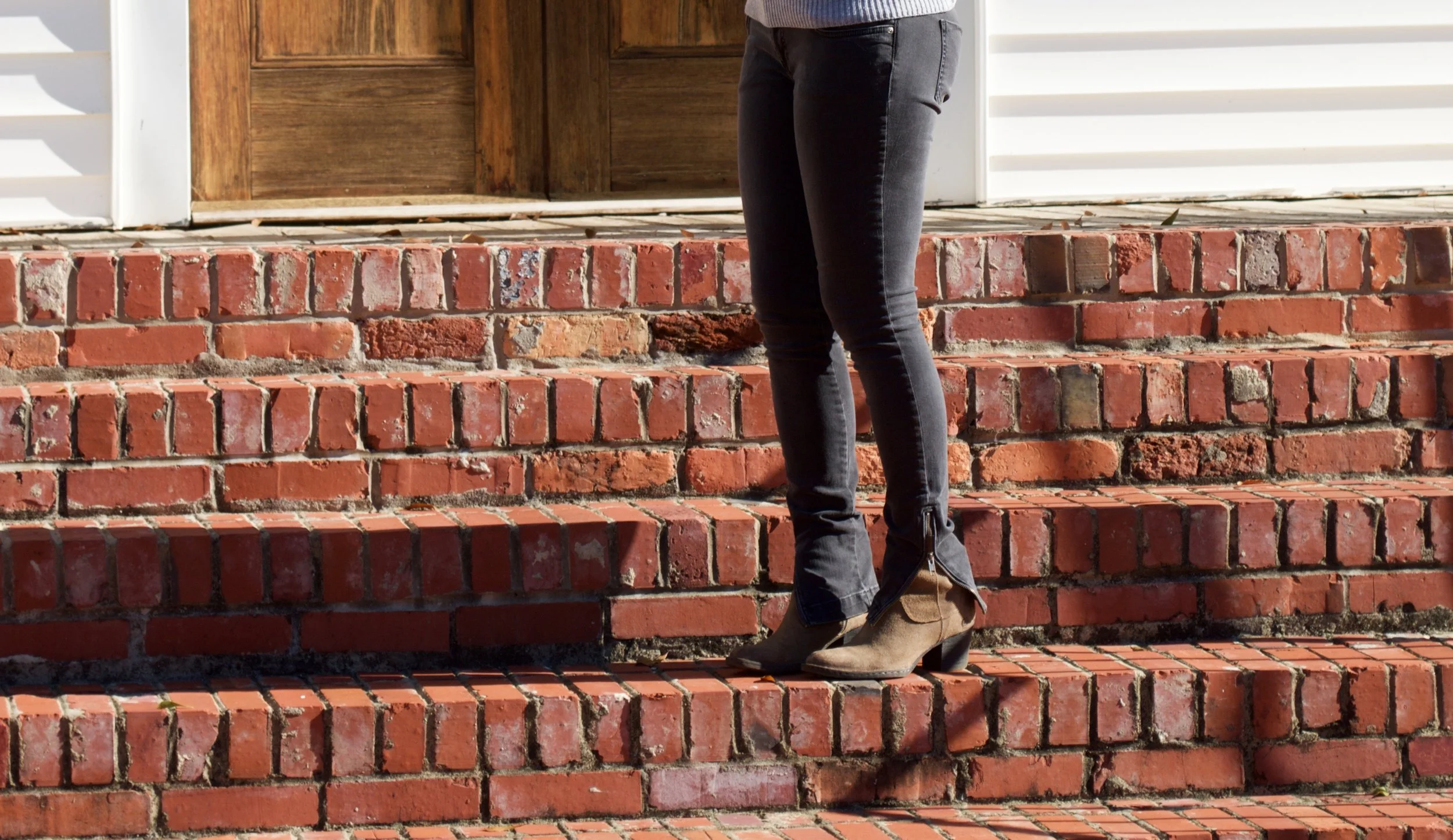 Love the way these jeans zip over my booties!! 