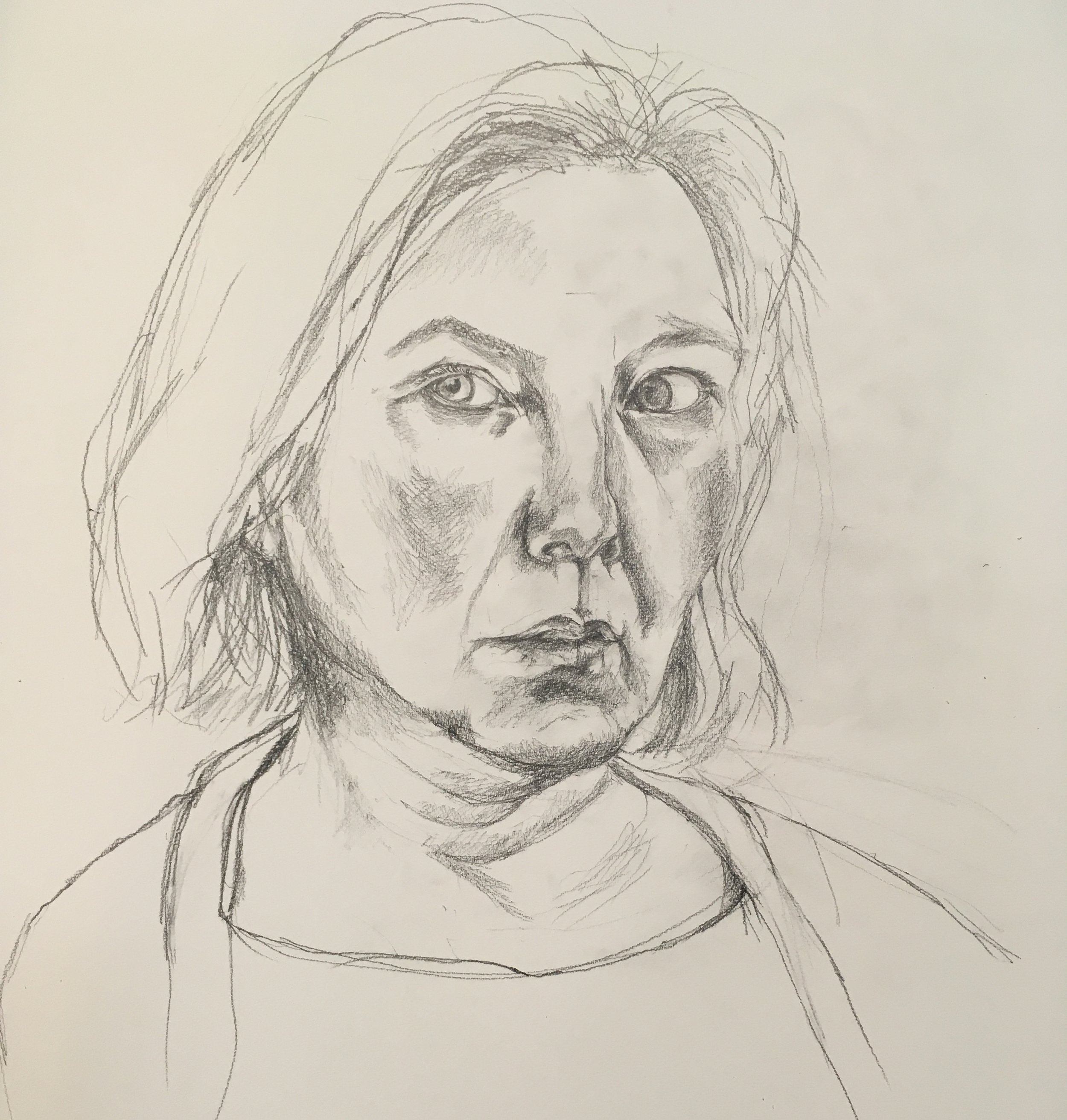 An early and further development of the same drawing from life...