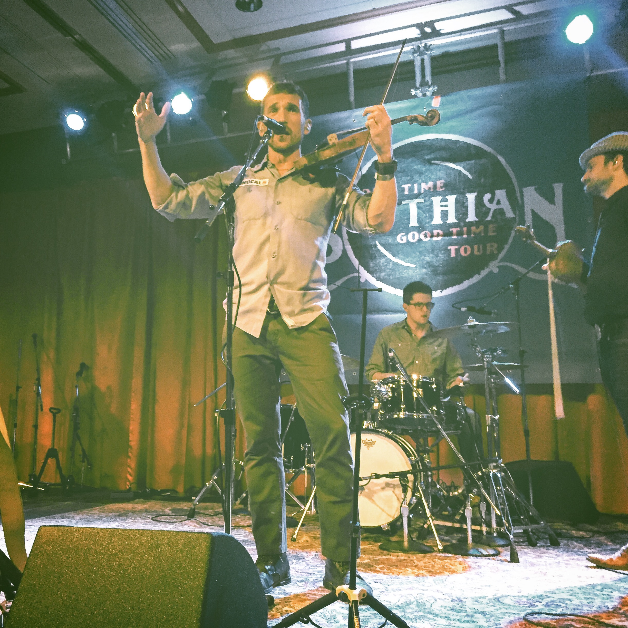 Scythian (not a client of ours) introducing a song! Photo by Zoë Léger, age 7.