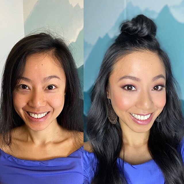This gorgeous soul @jennifertangyoga makes my job so easy 💖 hair and make up for her recent photoshoot with @_in_the_flow_ can&rsquo;t wait to share the final images! .
.
.
.
⠀⠀⠀⠀⠀⠀⠀⠀⠀
#beforeandaftermakeup #beforeandafterhair #eventhairandmakeup #p
