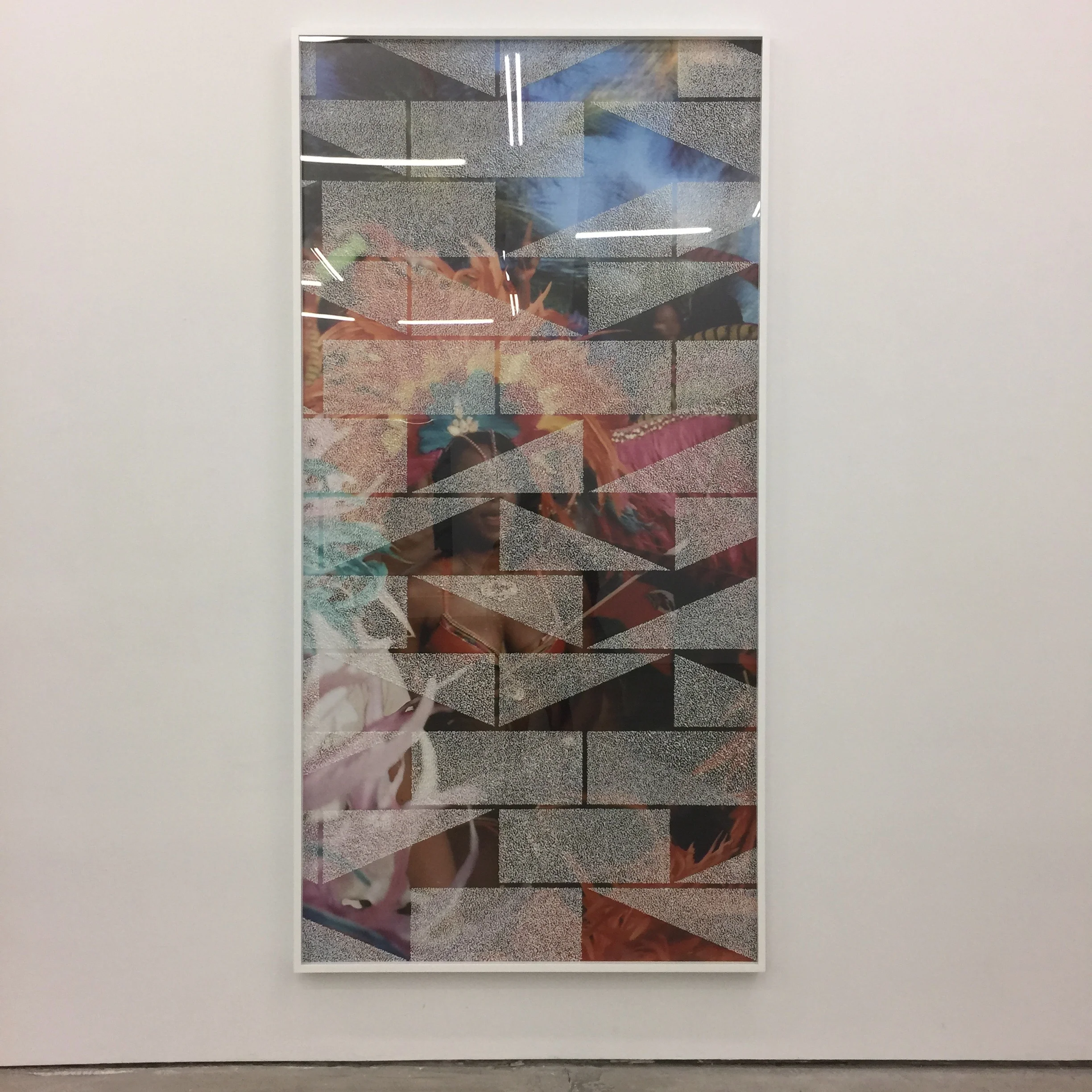 Paul Anthony Smith, Afternoon Brew, 2016, Unique picotage on inkjet print, 95 x 47 ¾ inches