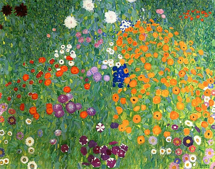 Gustav Klimt, Bauerngarten, 1907, Oil on canvas, 43 ¼ x 43 ¼ inches