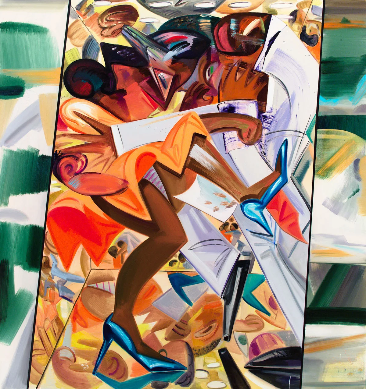 Dana Schutz, Fight in an Elevator, 2015, Whitney Biennial 2017