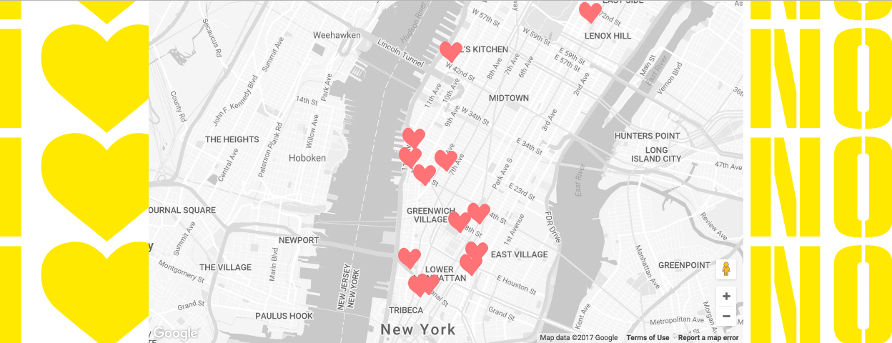 I <3 John Giorno Locations