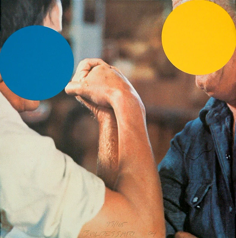 John Baldessari, Two Opponents (Blue and Yellow), 2014