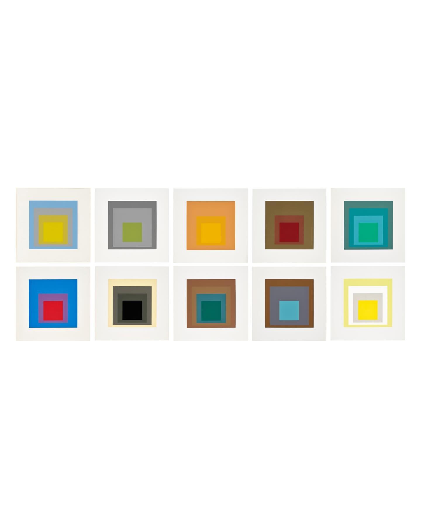 So excited my client won this complete Albers Homage to the Square set at Christie&rsquo;s today!