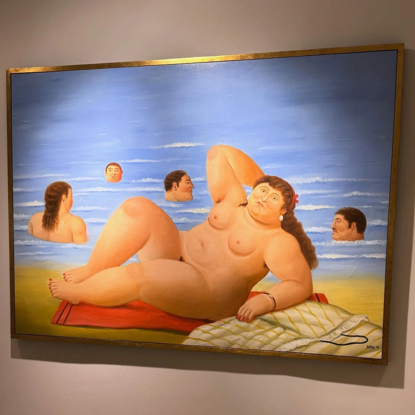 Selling can be as exciting as buying: Christie&rsquo;s is slowly bringing to market a large Latin American art collection I brought them, including this bathing beauty by Botero in today&rsquo;s Postwar to the Present sale. The group includes Diego R