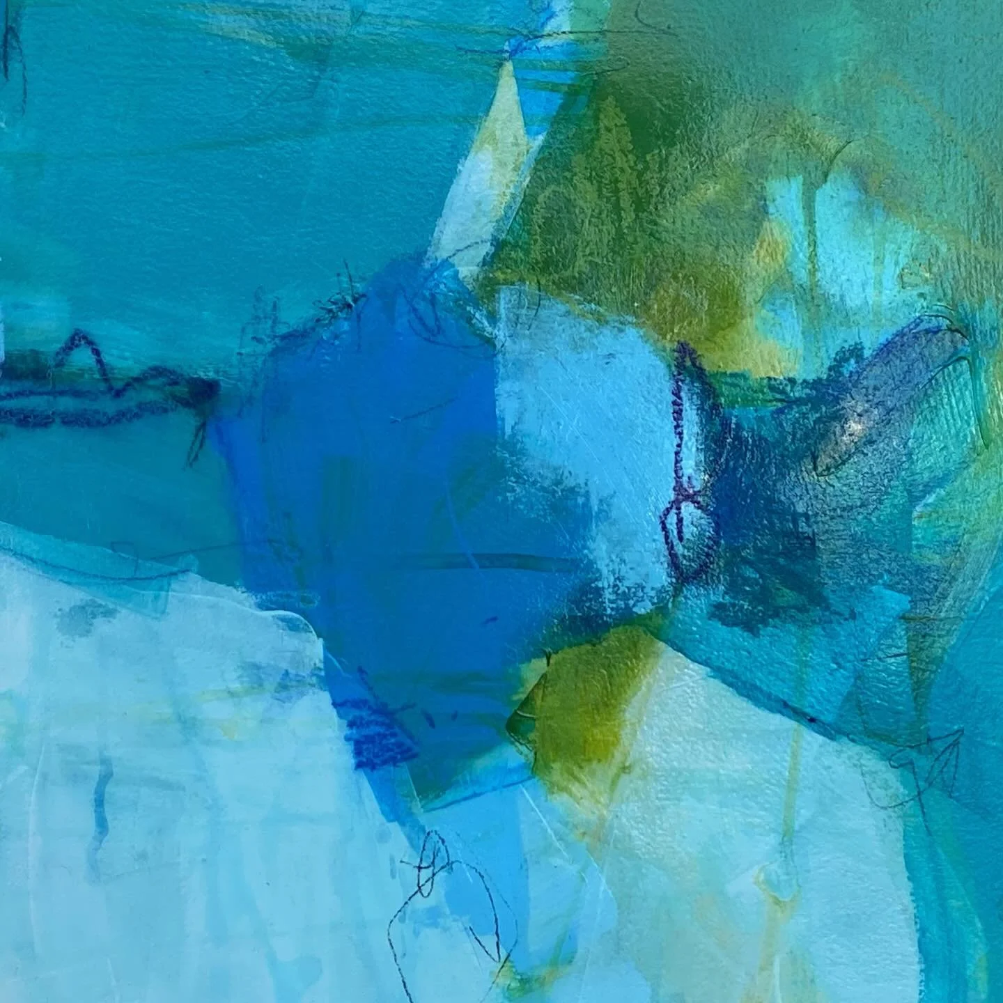 All the blues. Anywhere near the water is my happy place. #artistlife #originalart #oils #floridaartist #carstensenart