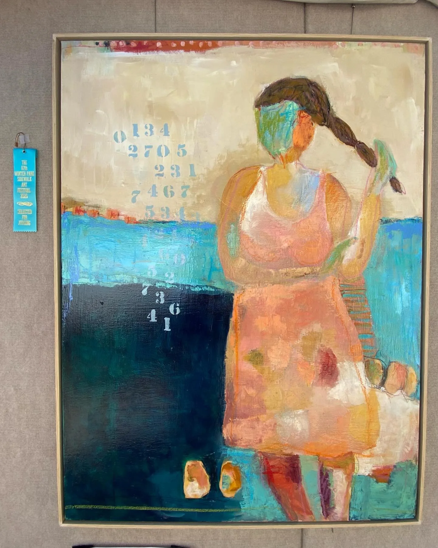 Honored to be pulled for judging at @winterparksidewalkartfestival! Come see my figurative abstract work at this year&rsquo;s show and see the layers of details and mark making up close.  Booth 257. #originalart #intuitivepainter #floridaartist #wome