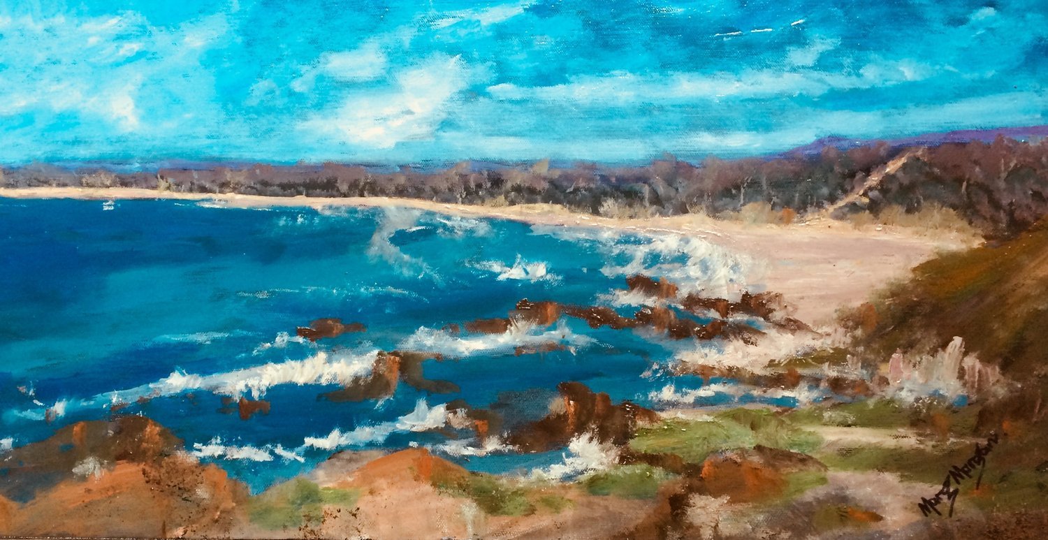 Blue Pool Angourie Northern NSW, Oil, 60cm (W) x 50cm (H)