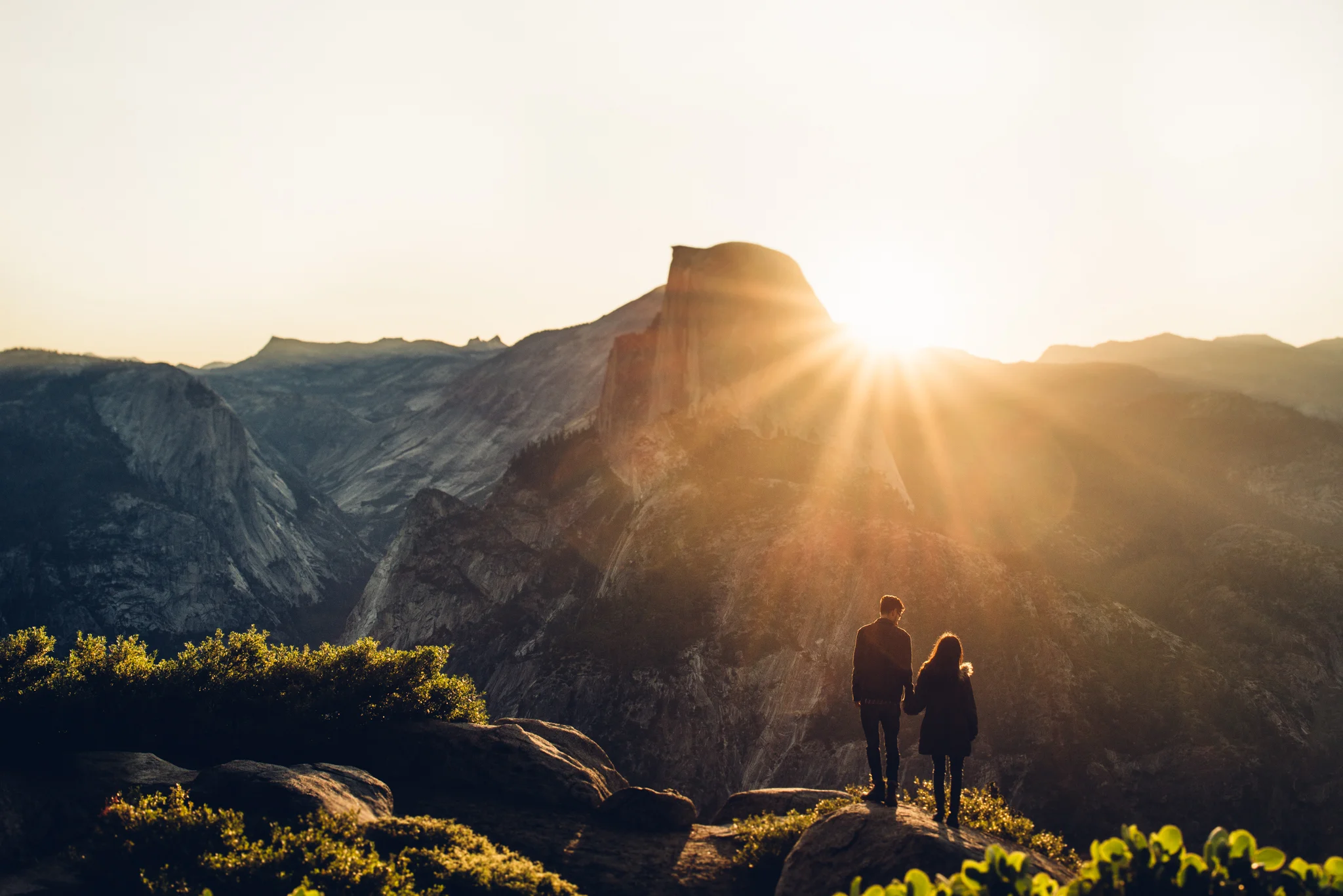 Sunrise Mountaintop Engagement, Yosemite National Park