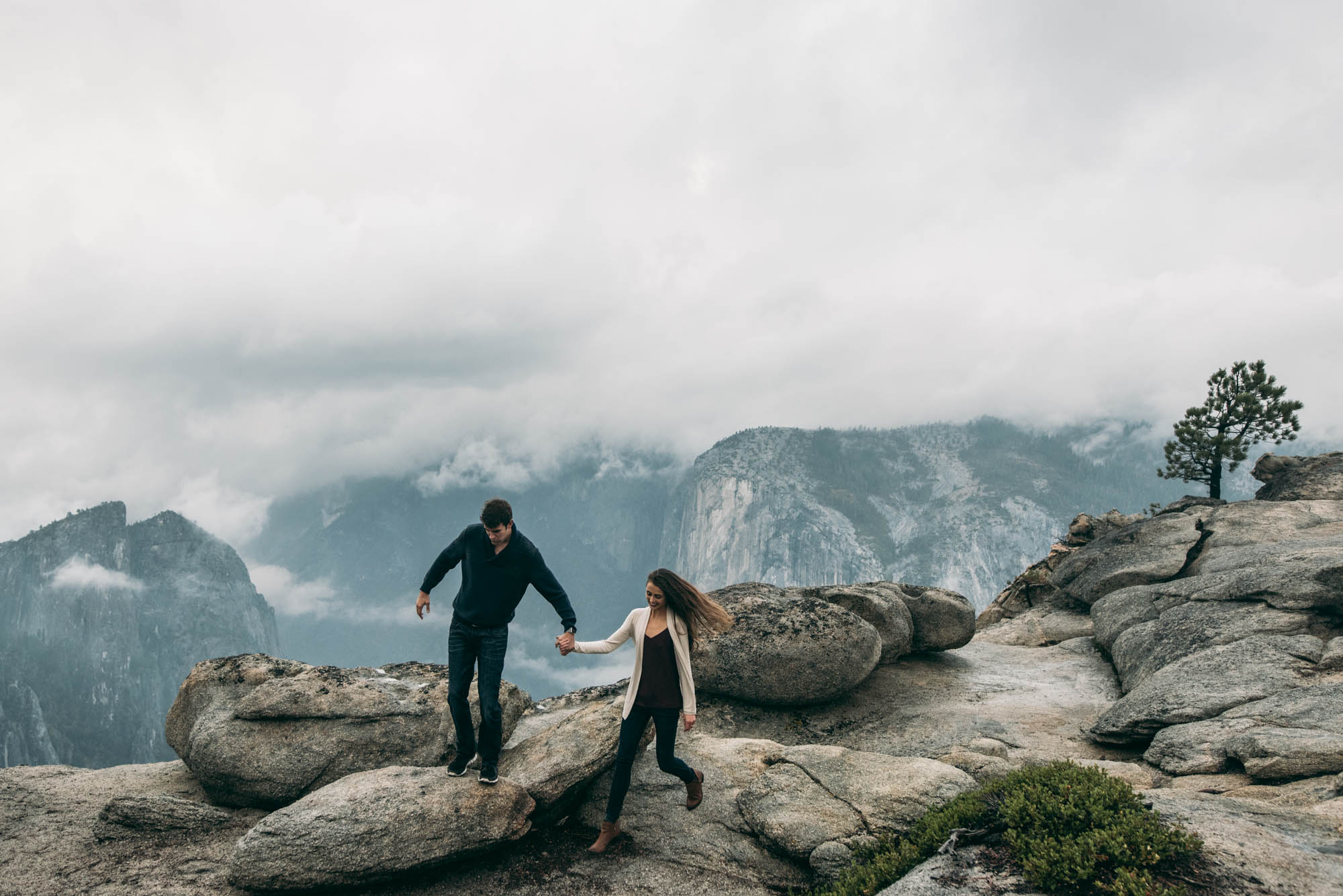 ©Isaiah & Taylor Photography - Stormy Cliffside Engagement, Yosemite California-35.jpg
