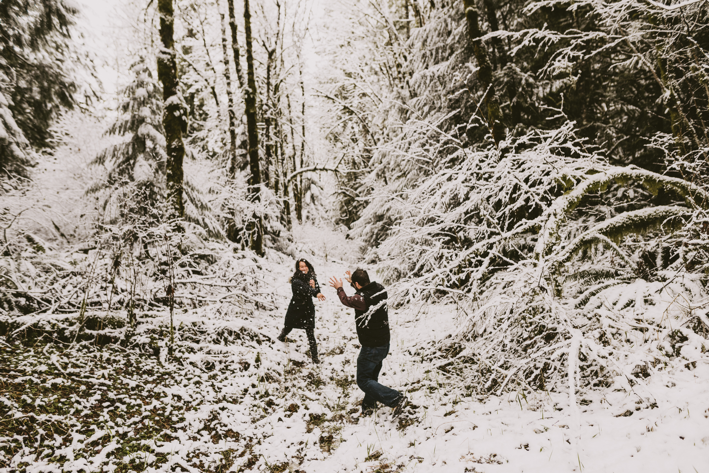 © Isaiah + Taylor Photography - Portland, Oregon Winter Forest Cabin Engagement-19.jpg