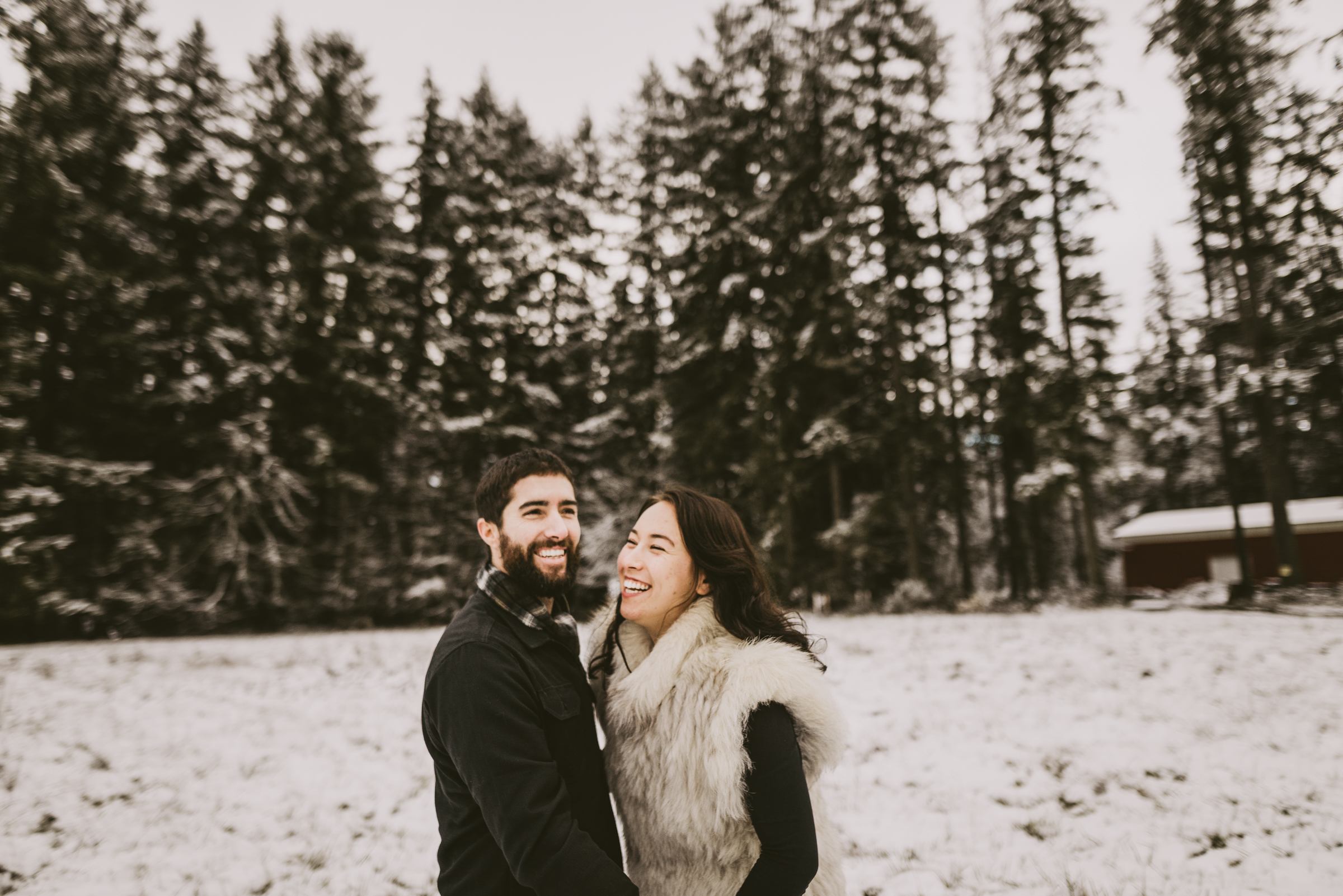 © Isaiah + Taylor Photography - Portland, Oregon Winter Forest Cabin Engagement-42.jpg