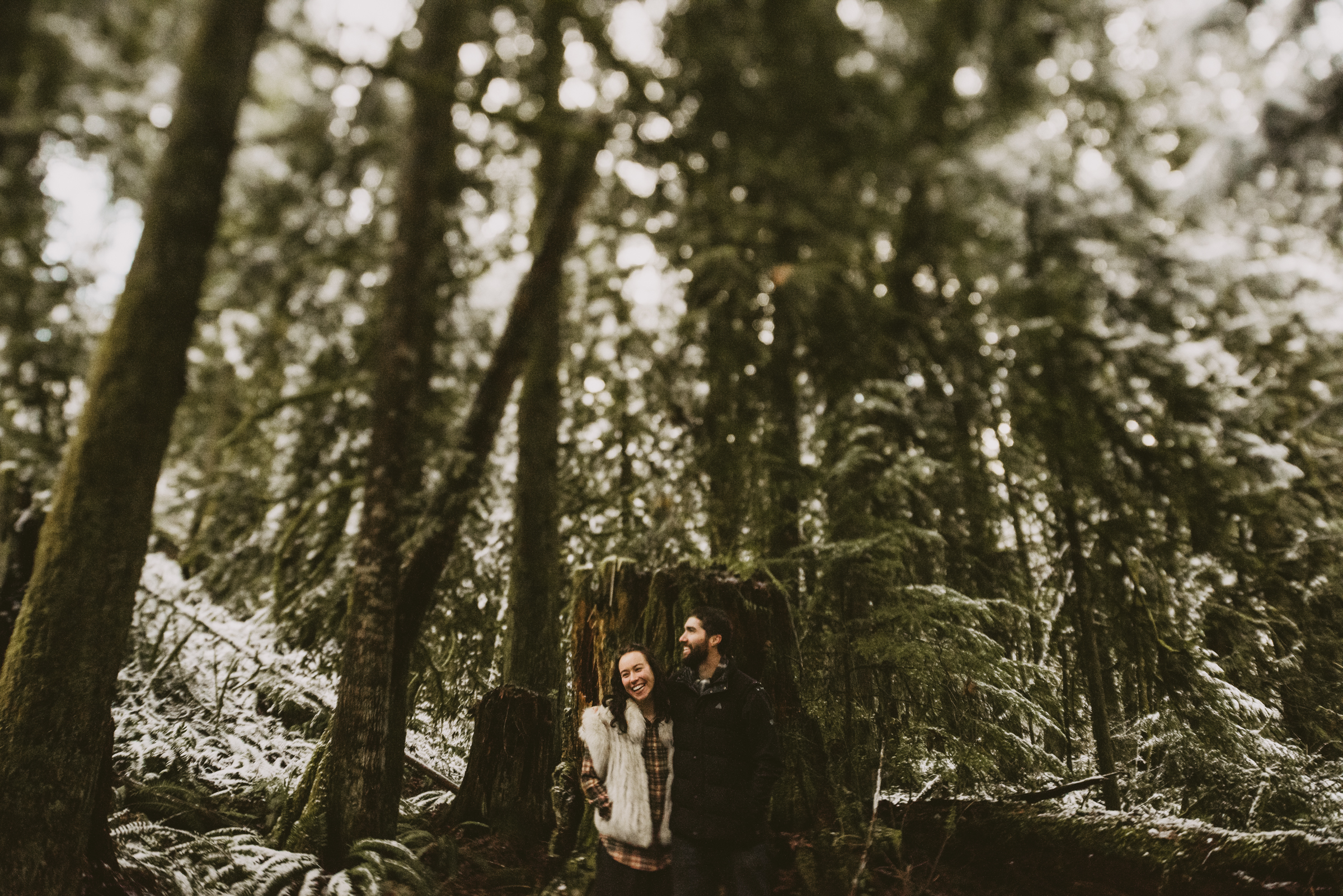 © Isaiah + Taylor Photography - Portland, Oregon Winter Forest Cabin Engagement-46.jpg