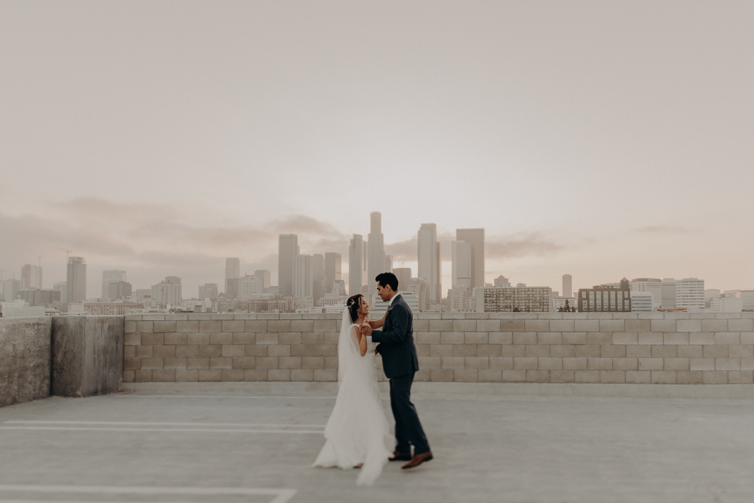 l.a. rooftop wedding landscape 