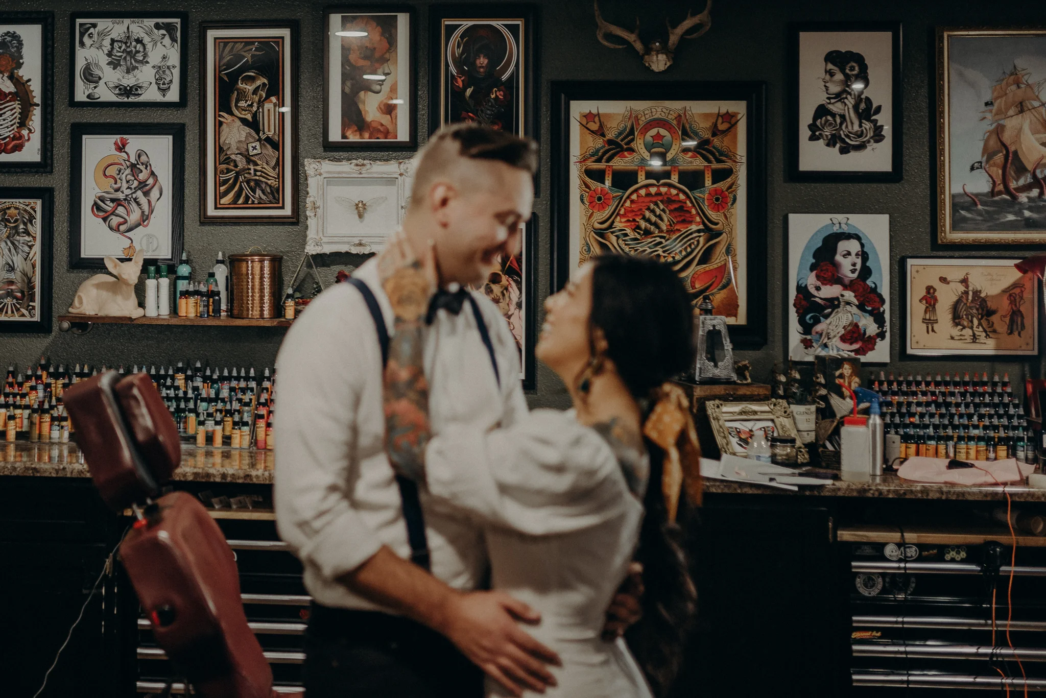Wedding Photographer in LA - Los Angeles Wedding Photos - Tattoo Shop Engagement Session - IsaiahAndTaylor.com-014.jpg