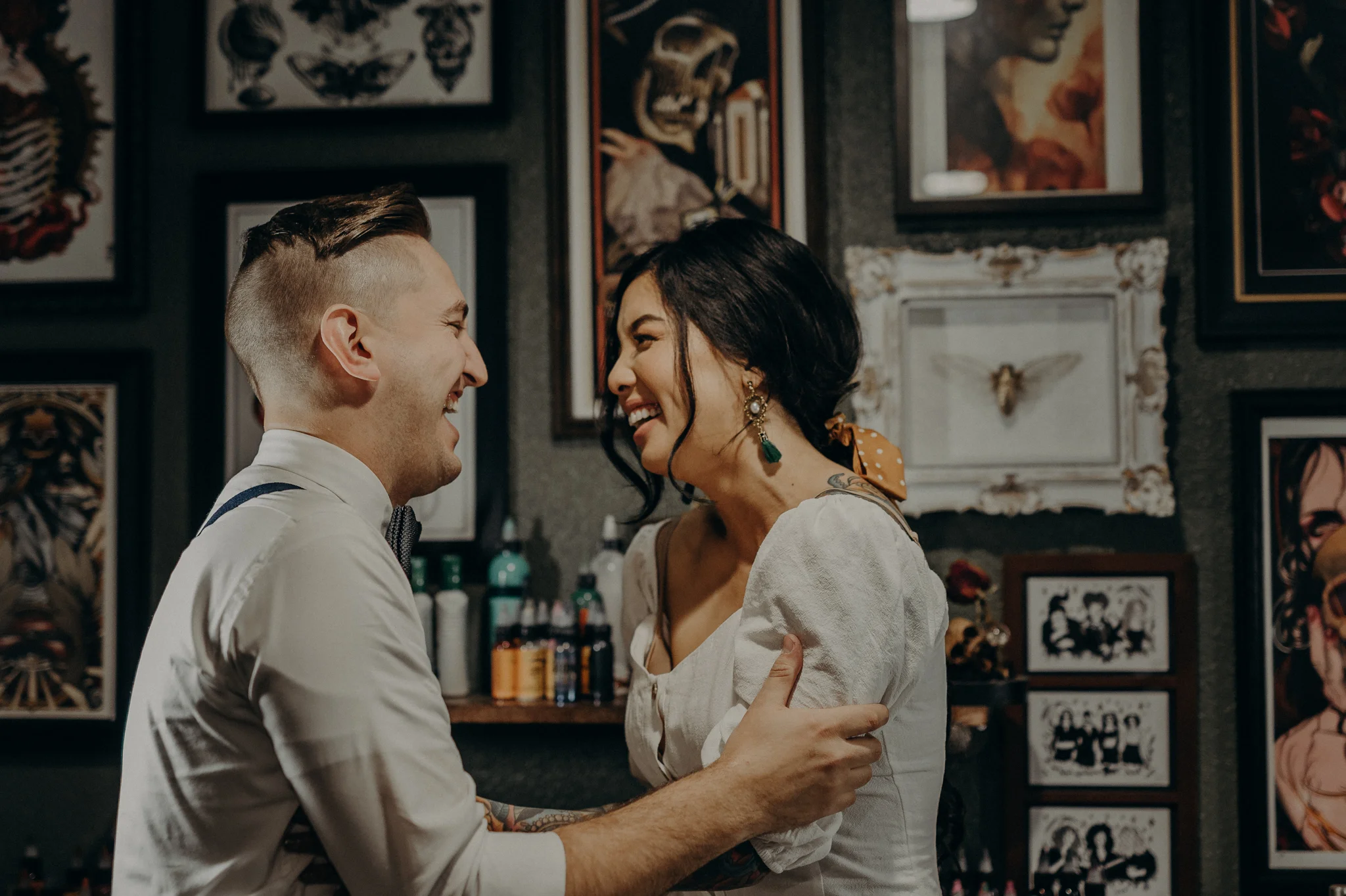 Wedding Photographer in LA - Los Angeles Wedding Photos - Tattoo Shop Engagement Session - IsaiahAndTaylor.com-021.jpg