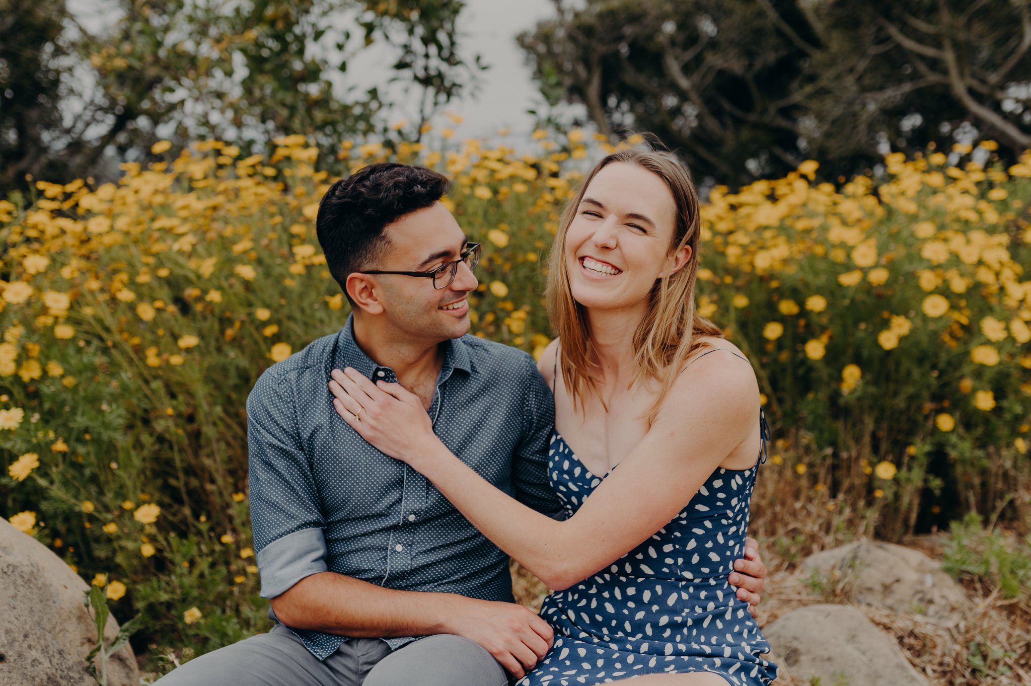 los angeles flower engagement session - queer wedding photographers in LA-35.jpg