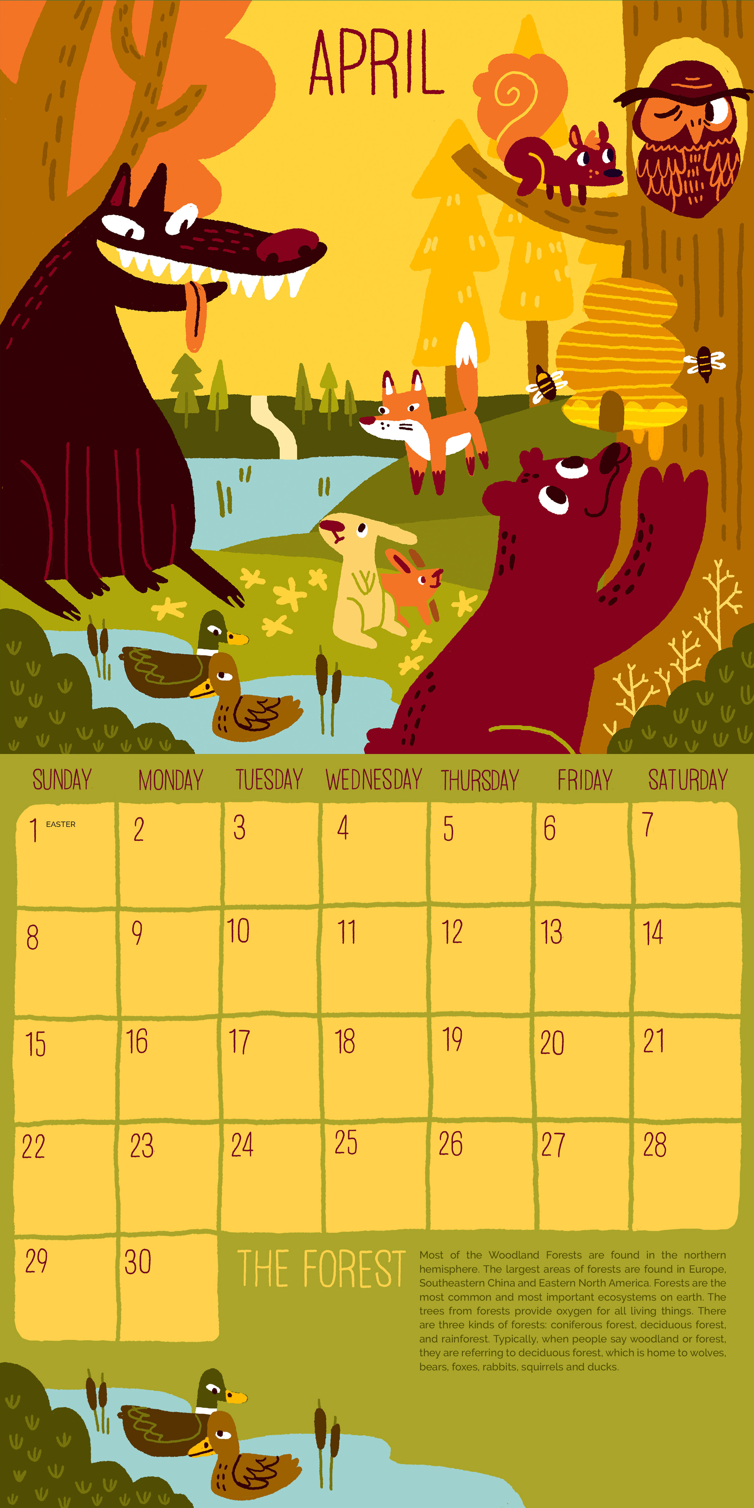 Call of the Wild Calendar: April (Forest)