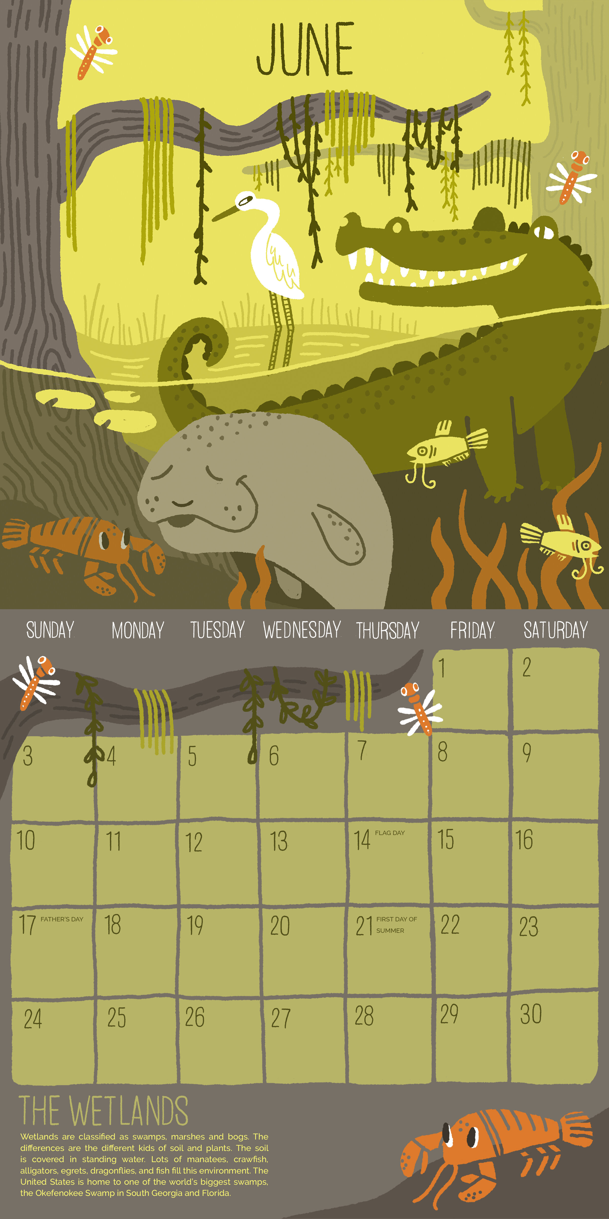 Call of the Wild Calendar: June (Swamp)