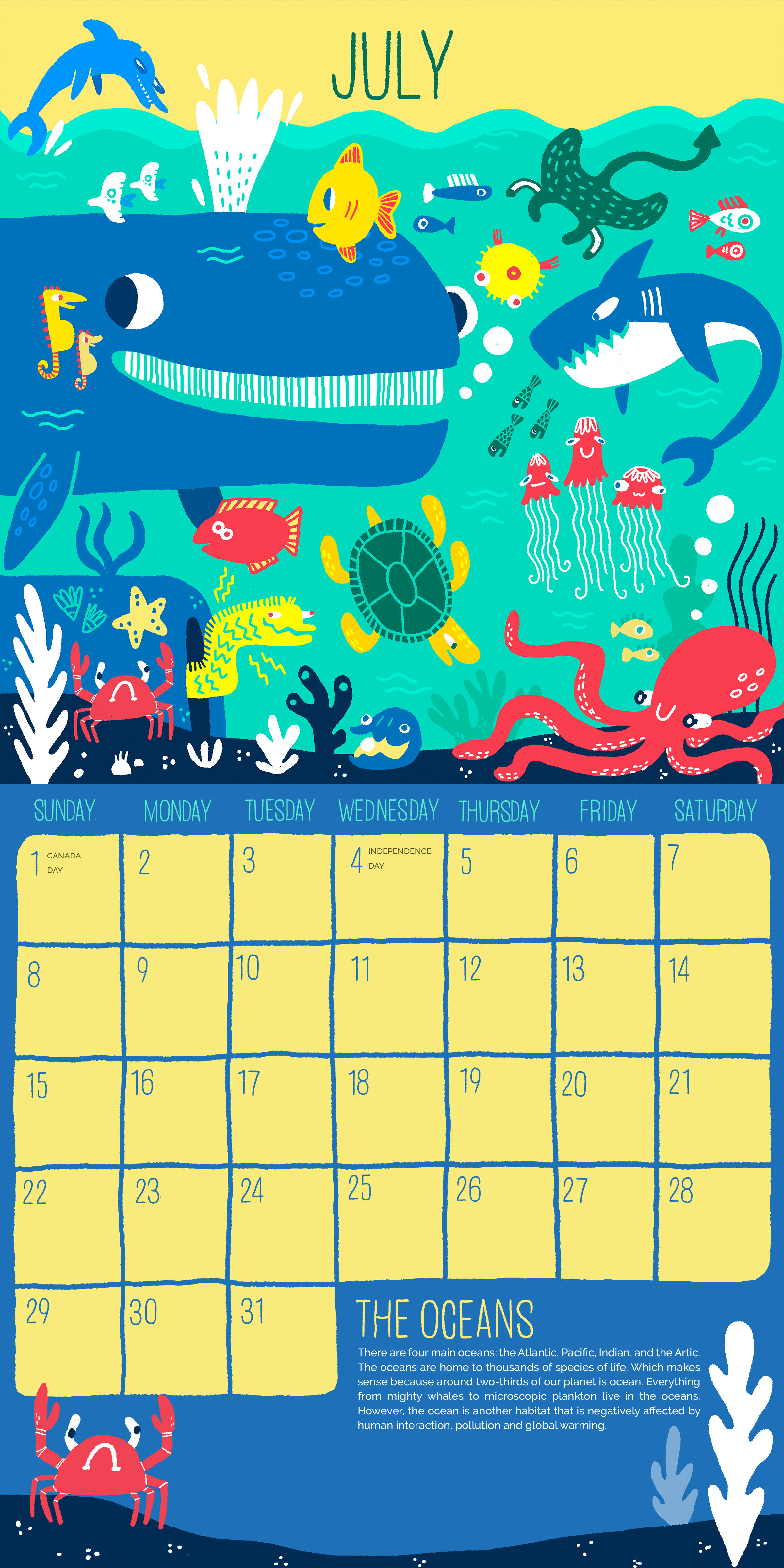 Call of the Wild Calendar: July (Oceans)